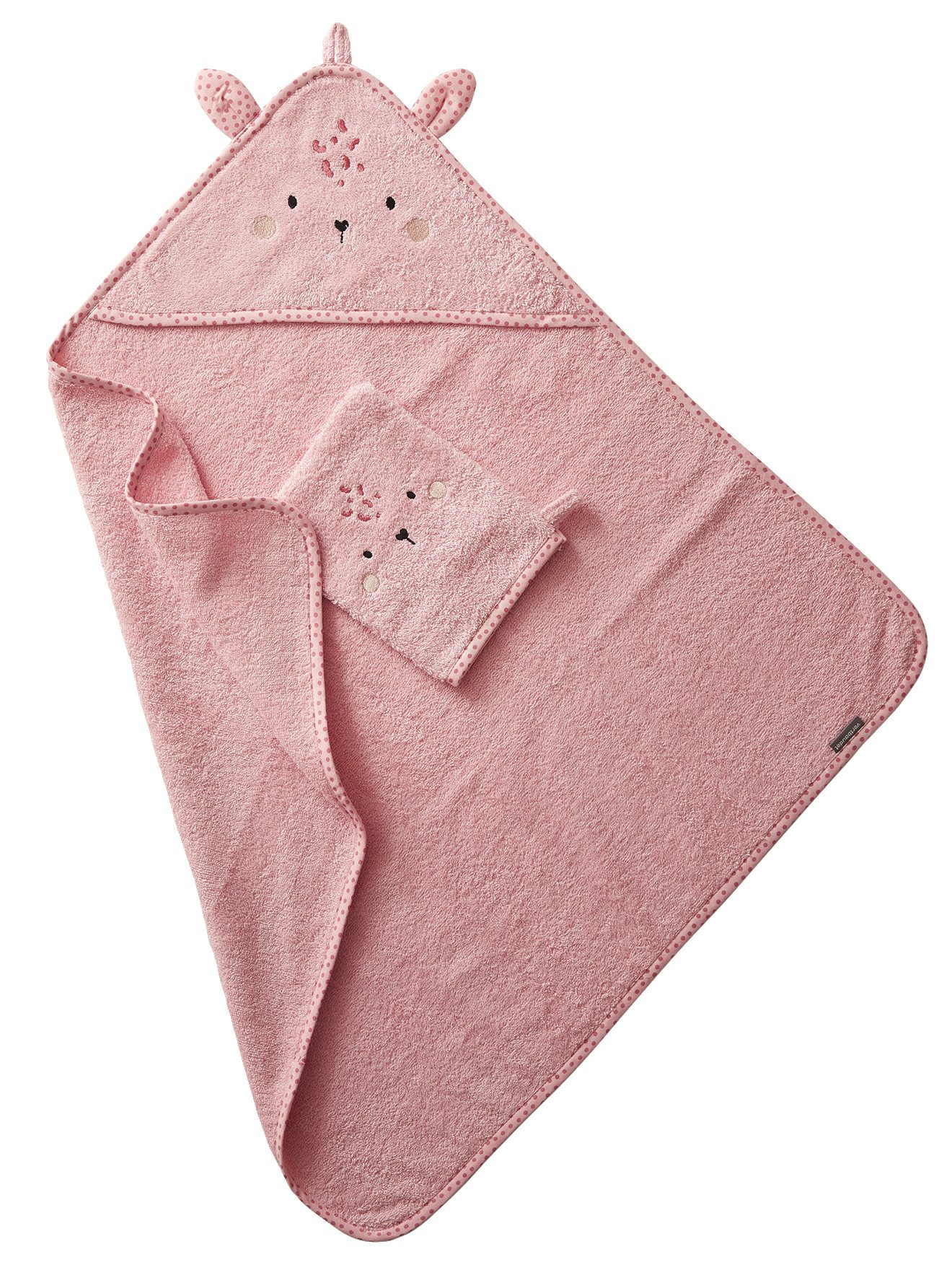 vertbaudet Kapuzenhandtuch Baby Kapuzen-Badetuch, Kapuzenhandtuch, Frottee (2-St)