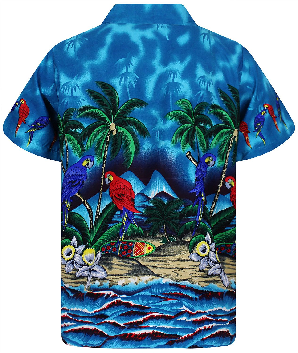 King Kameha Hawaiihemd Parrot Funky Hawaii-Hemd Herren Kurzarm Front-Tasche günstig online kaufen