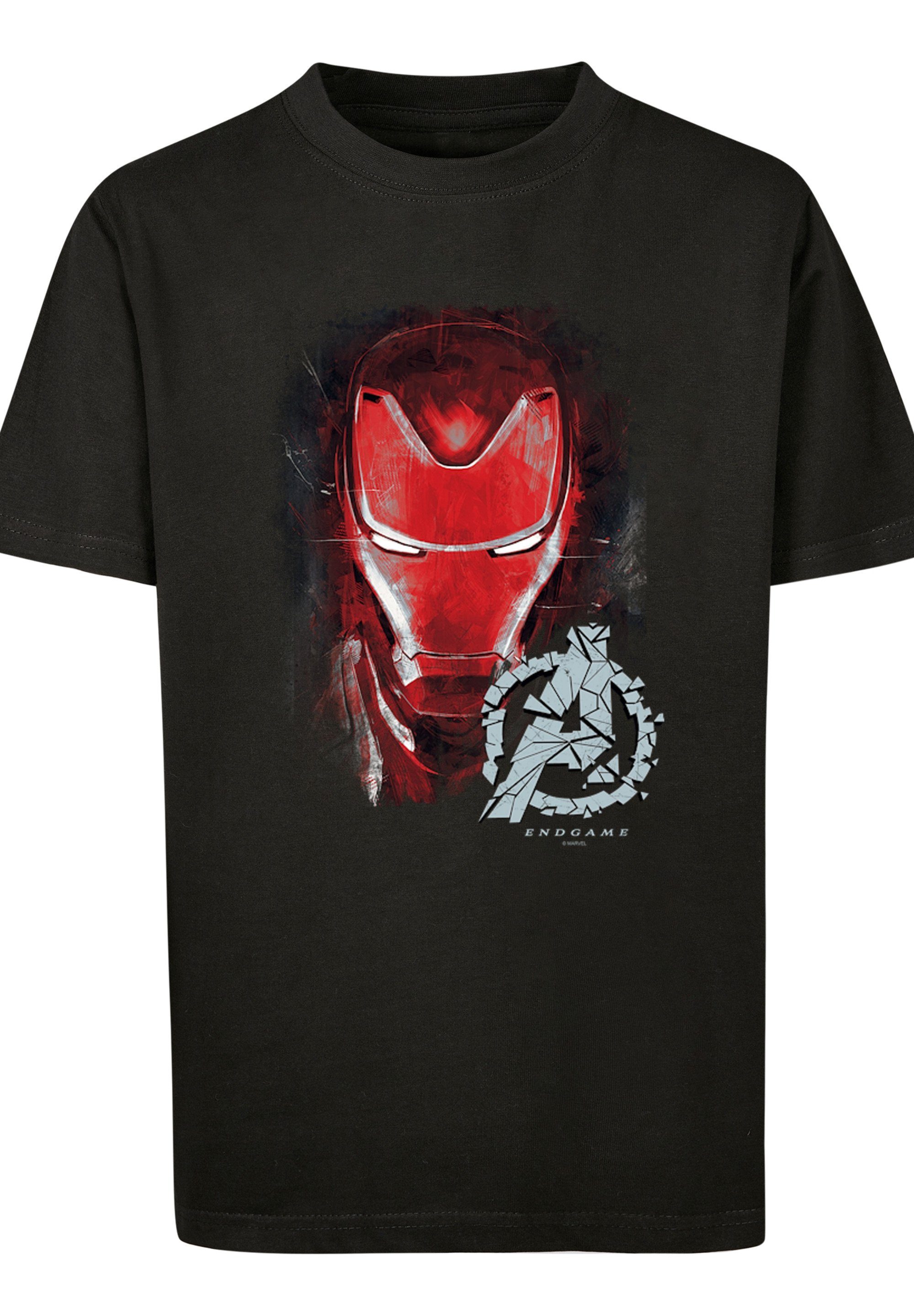 F4NT4STIC T-Shirt Marvel Avengers Man Brushed Iron Endgame Merch,Jungen,Mädchen,Logo Kinder,Premium schwarz Unisex Print