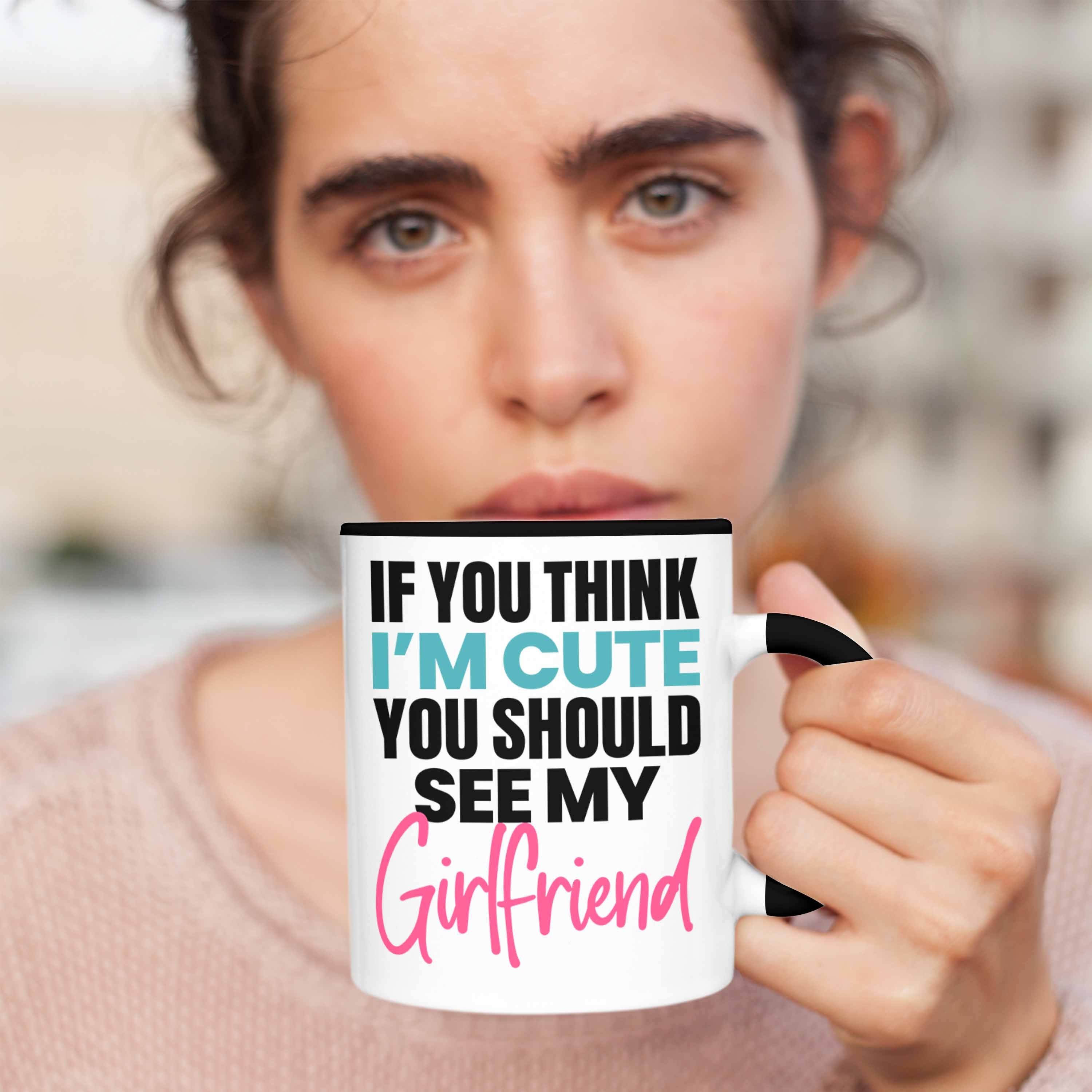 Beziehung Freund Eifersüchtig Tasse Geschenk Schwarz Trendation Geschenkide Tasse für Boyfriend