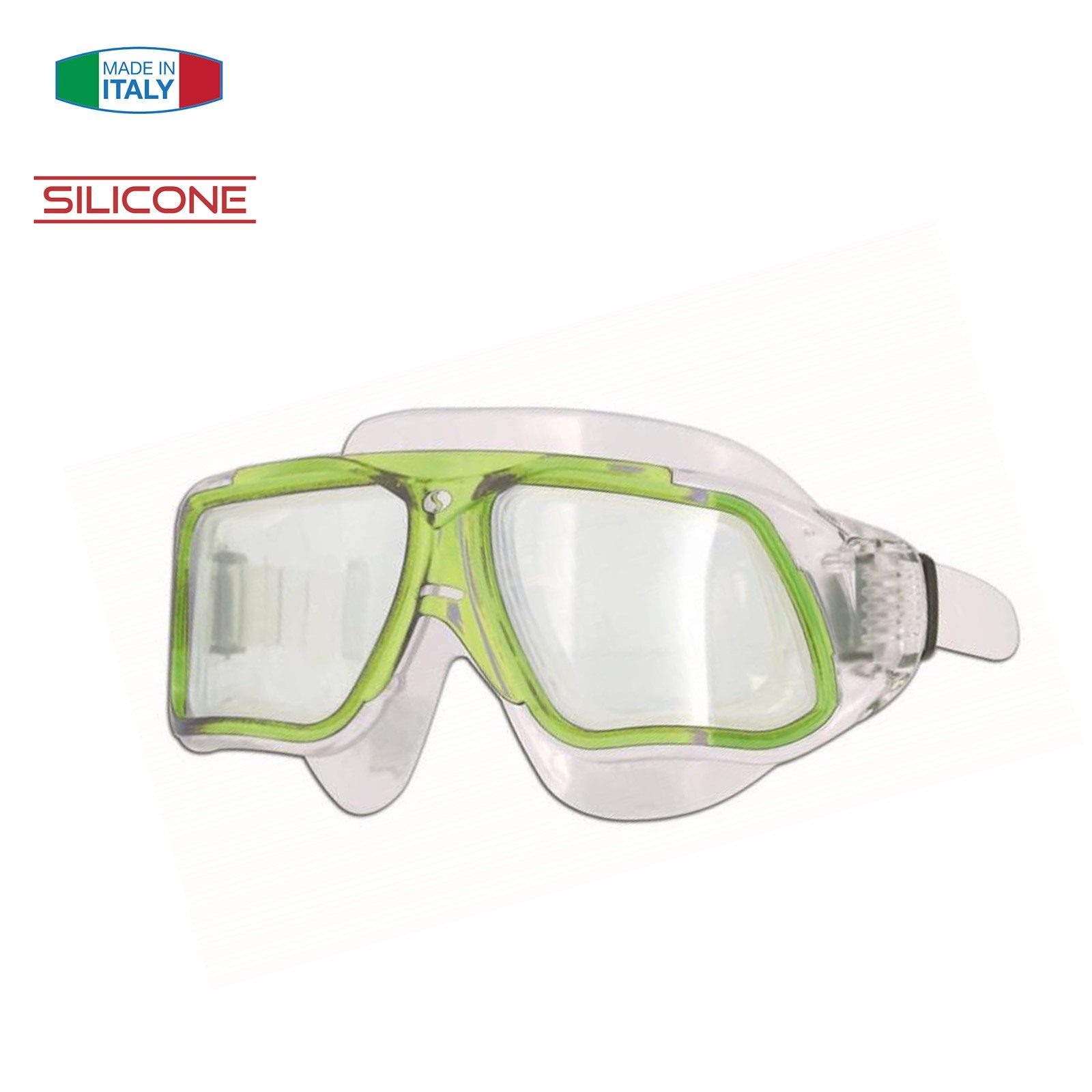 Salvas Schwimmbrille Tauch Maske Tonic Vision Schnorchel, Schwimm Brille Silikon Erwachsene Gelb