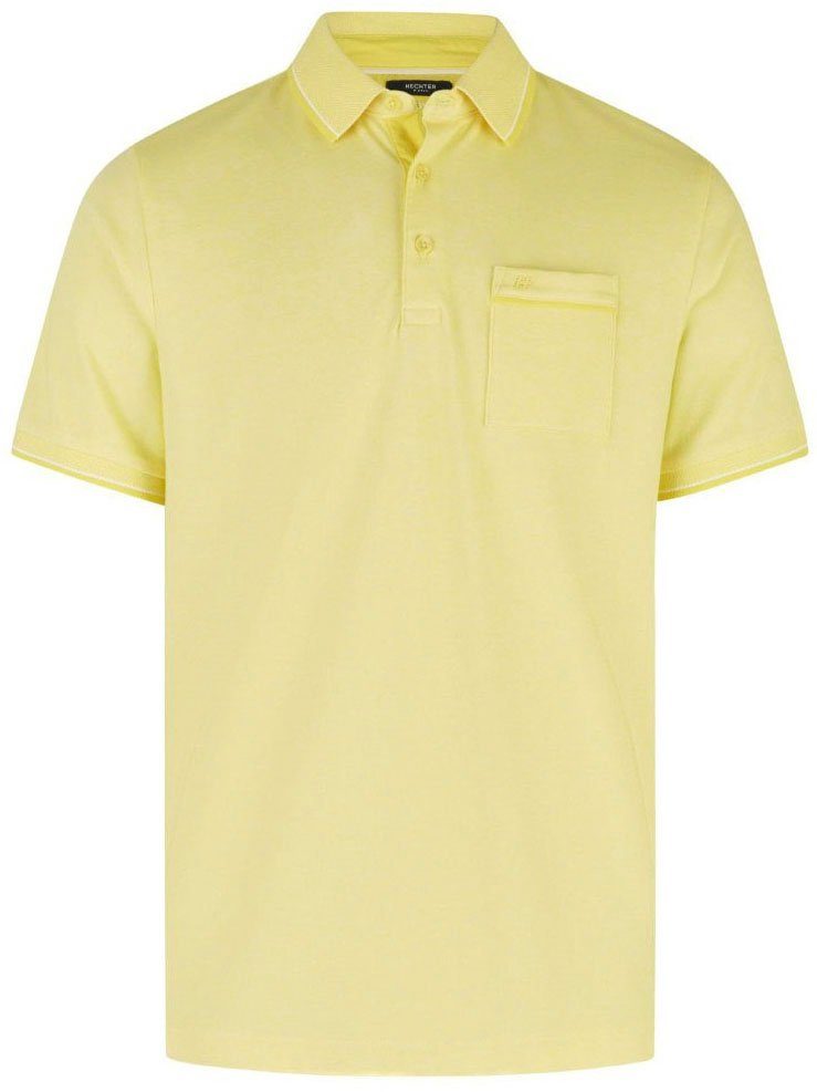HECHTER PARIS Poloshirt mit linker Brusttasche lemon | Sport-Poloshirts