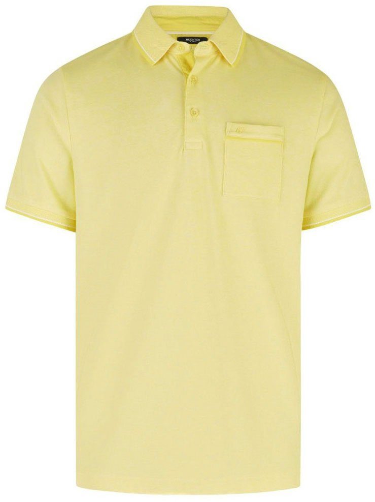 Poloshirt PARIS linker HECHTER lemon mit Brusttasche