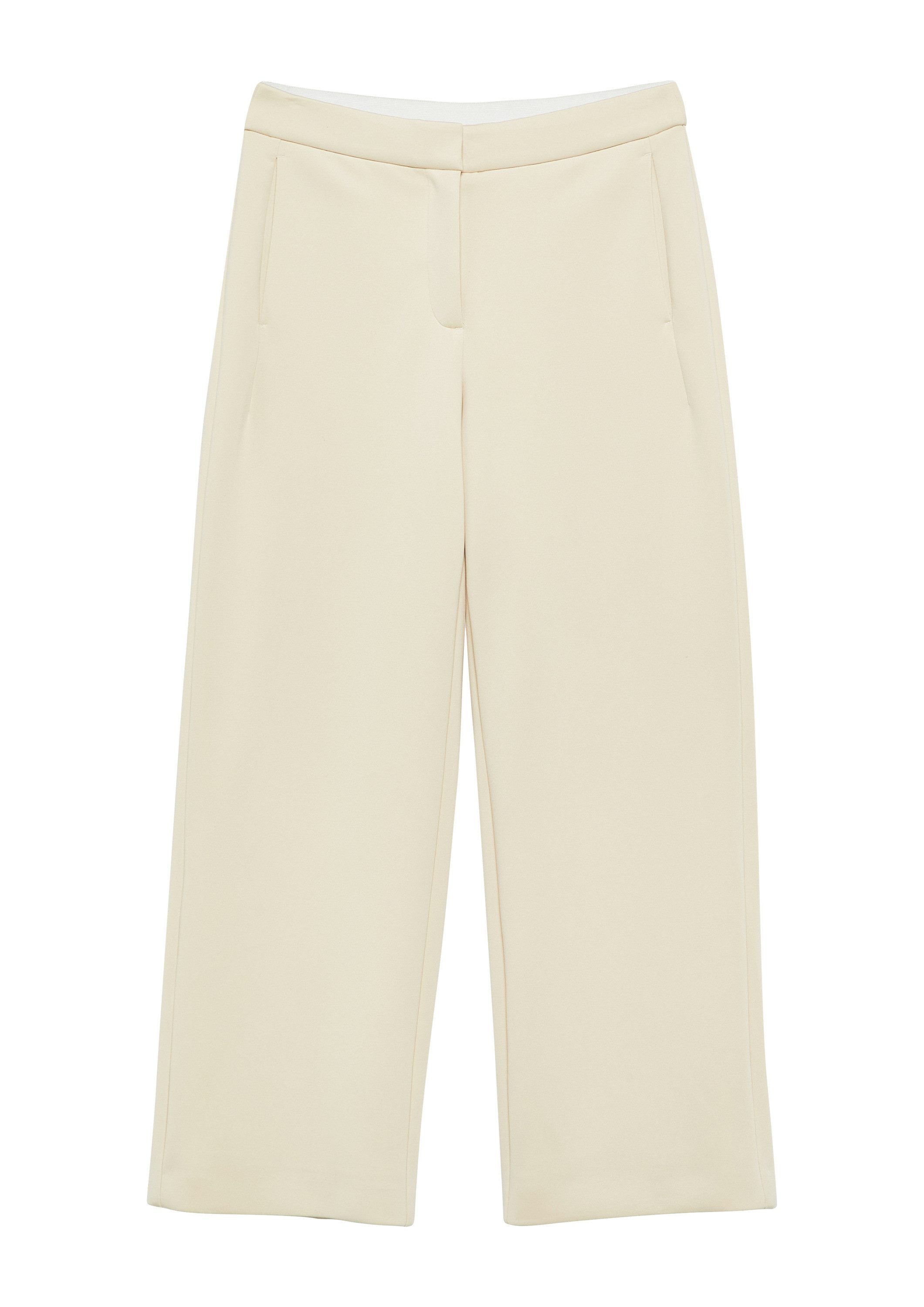 comma 7/8-Hose Hose Cropped Wide-Leg-Hose aus weichem Scuba