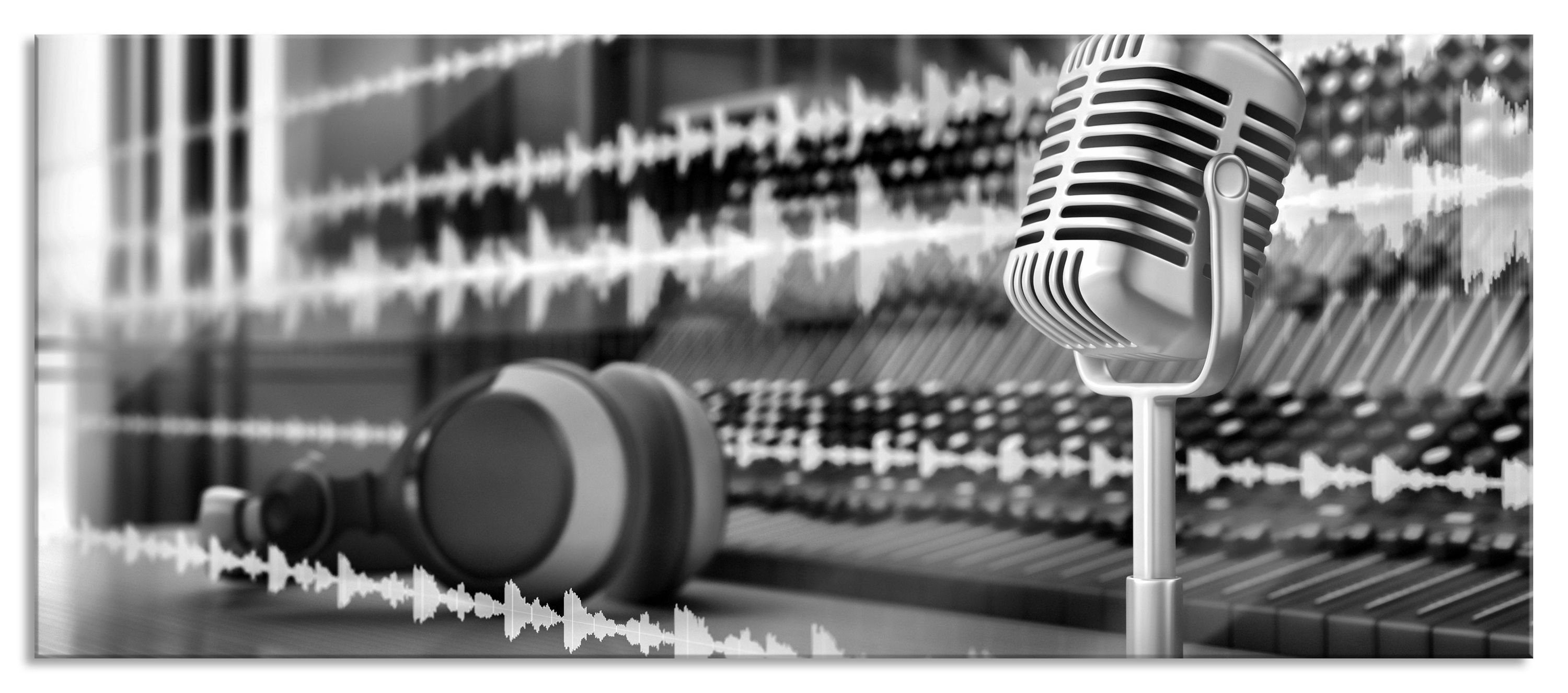 Glasbild Musikstudio