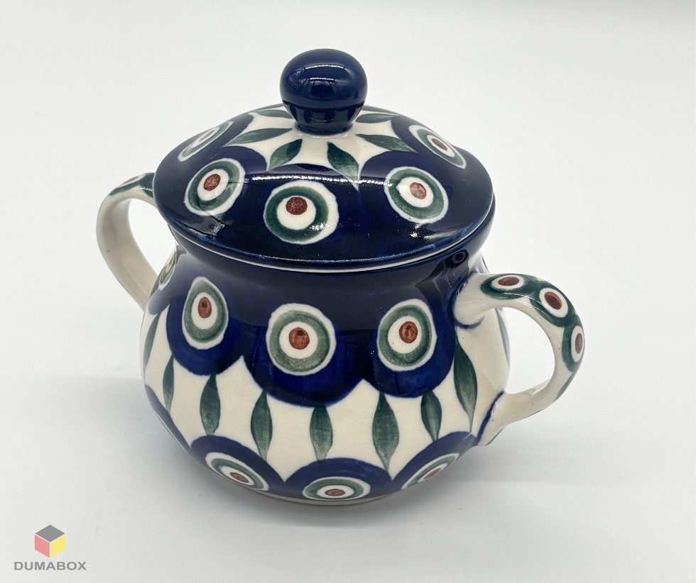 Ceramika Artystyczna Bolesławiec Zuckerdose Elegante Zuckerdose aus Bunzlauer Keramik – handbemalt und handgemacht