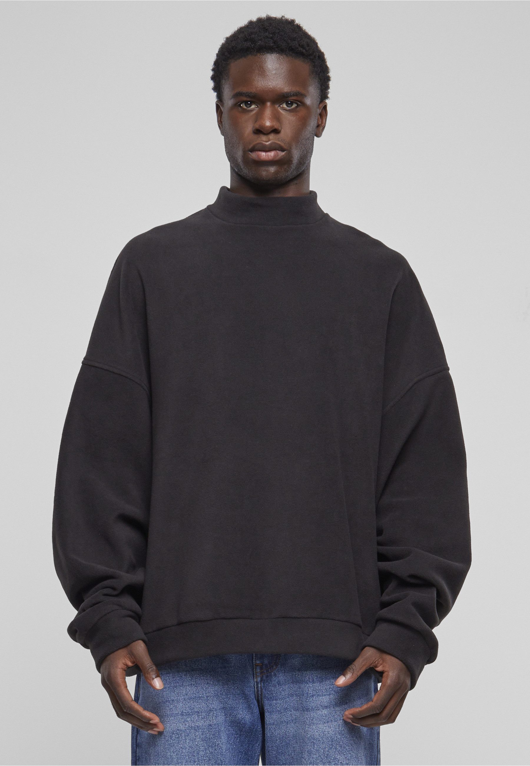 URBAN CLASSICS Rundhalspullover Urban Classics Herren Oversized Polar Fleece Crew (1-tlg)