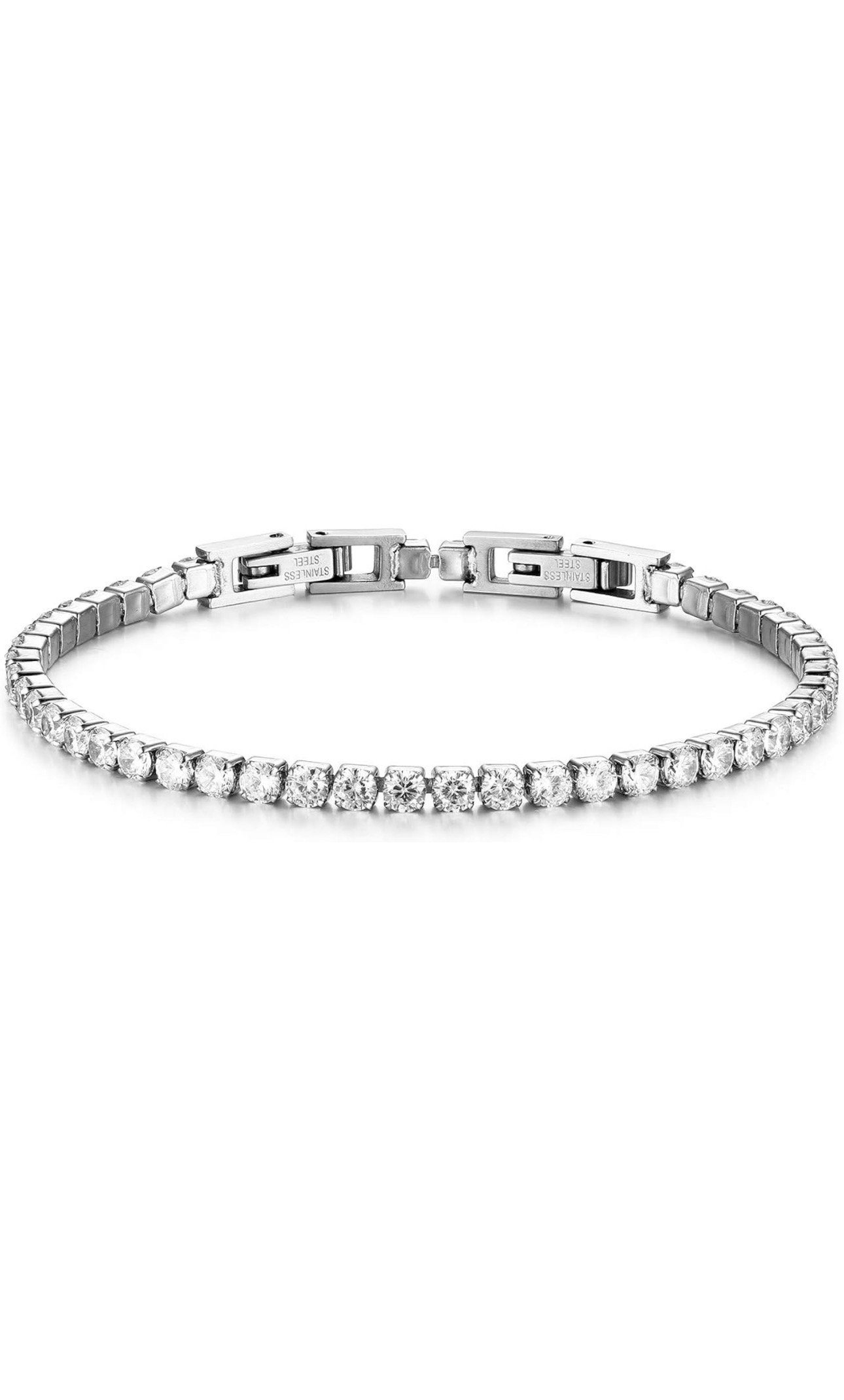 ROUGEMONT Tennisarmband Damen Tennisarmband 3mm Edelstahlarmband günstig online kaufen