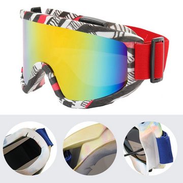 Fivejoy Skibrille Goggle Motocross Wind Staubschutz Fliegerbrille Snowboardbrille