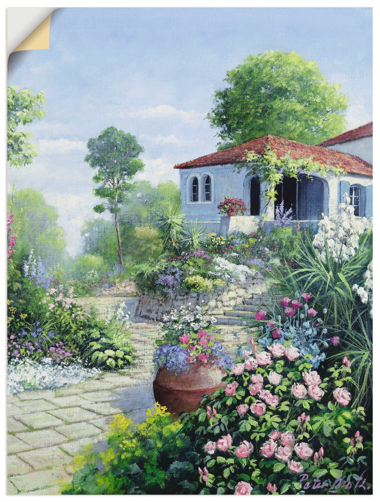 Leinwandbild, (1 Garten I, Größen versch. Italienischer Wandaufkleber oder als Poster St), Garten in Artland Wandbild