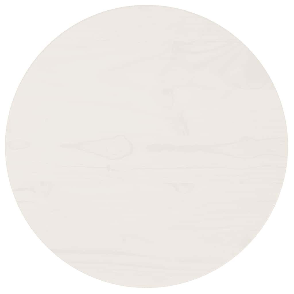 furnicato Tischplatte Runde aus Massivholz Weiß 40 x 2,5 cm (1 St), Langlebiger Couchtisch-Aufsatz, pflegeleicht für den Innenbereich