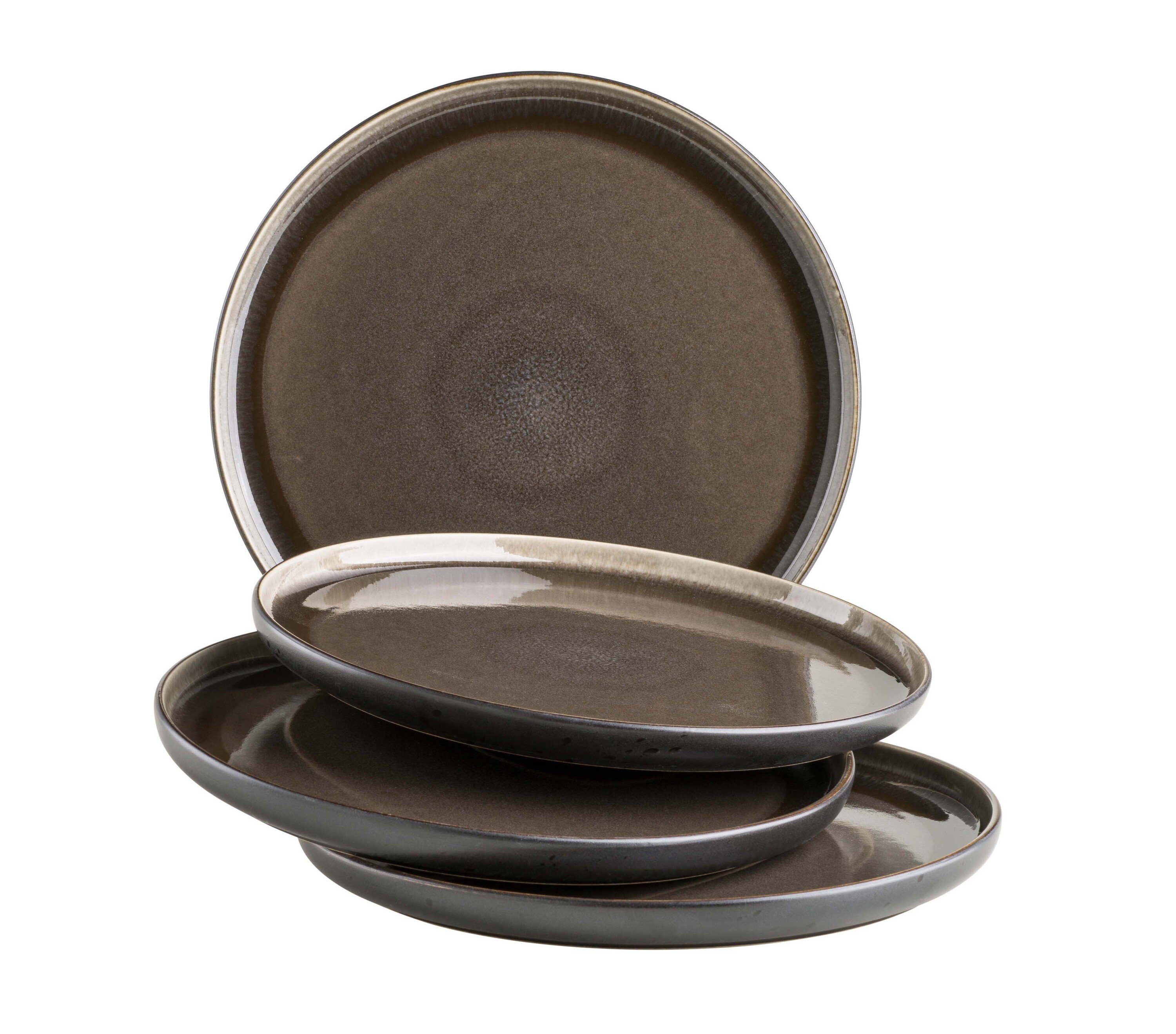 MÄSER Teller-Set Niara (4-tlg), 4 Personen, Steinzeug