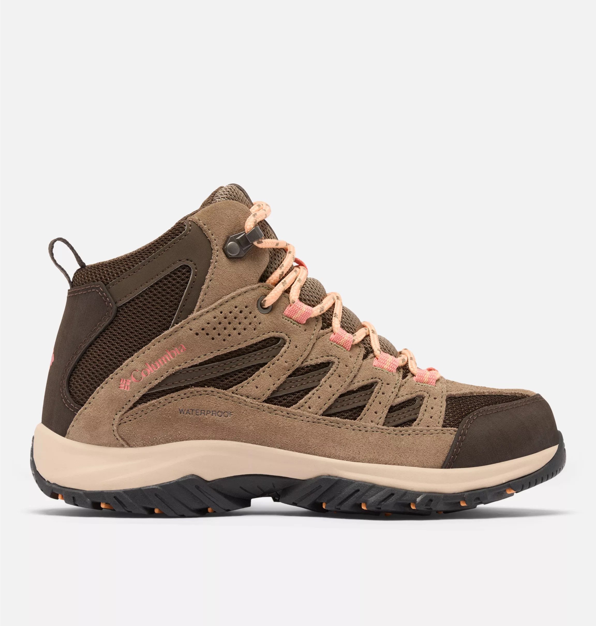 Columbia CRESTWOOD™ MID WATERPROOF Wanderschuh knöchelhohe Form, wasserdichte Ausführung, profilierte Gummilaufsohle