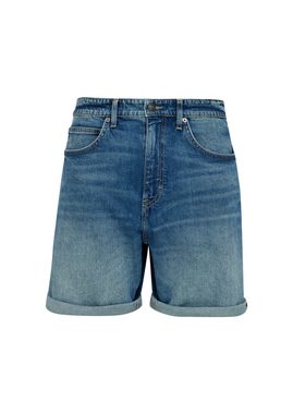 QS Jeansshorts Loose Fit: Denim Bermuda Waschung