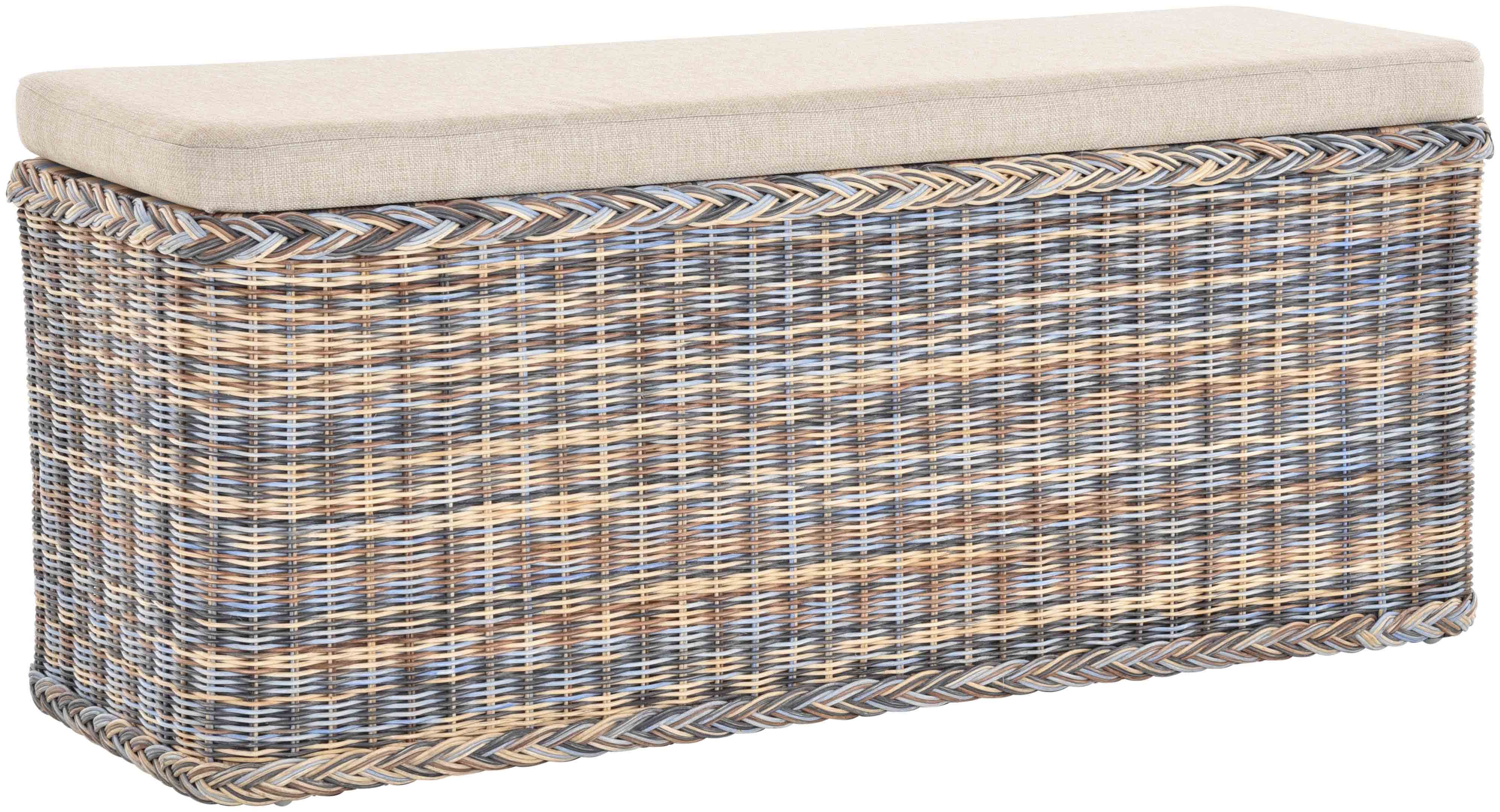 Krines Home Sitztruhe Breiter Rattan Wäschekorb günstig online kaufen