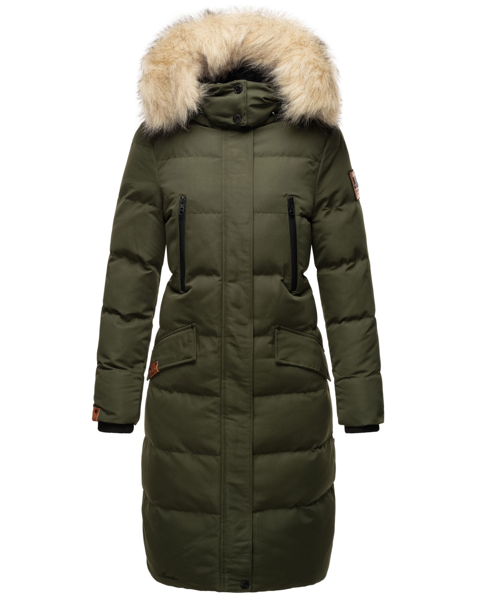 Marikoo Schneejacke Marikoo Schneesternchen Damen Winter Steppjacke B890 langer Parka mit abnehmbarer Kapuze – Bild 4 von 5
