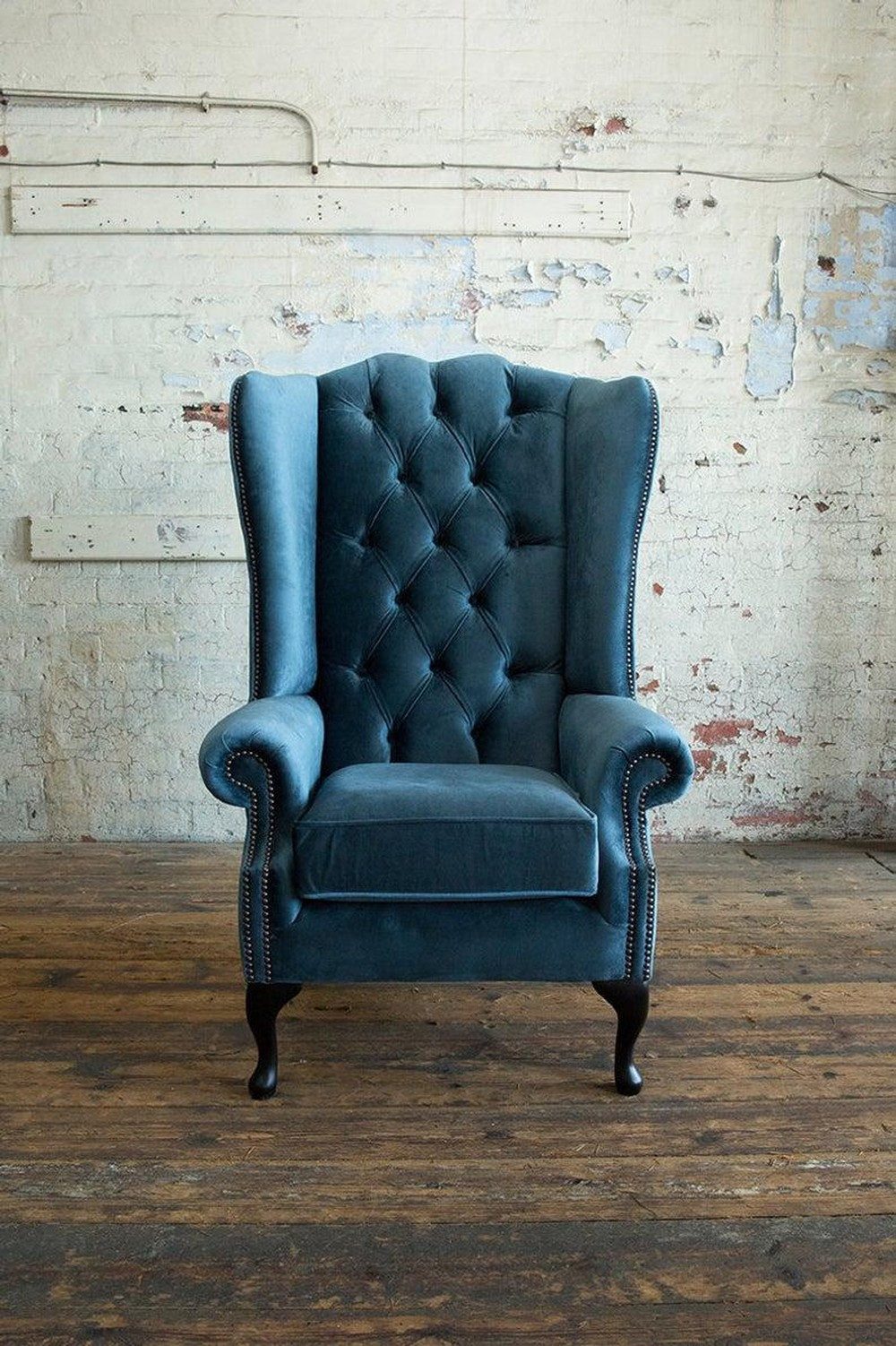 Chesterfield-Sessel Chesterfield Einzelsessel Sofa Polsterstuhl Textil Leder