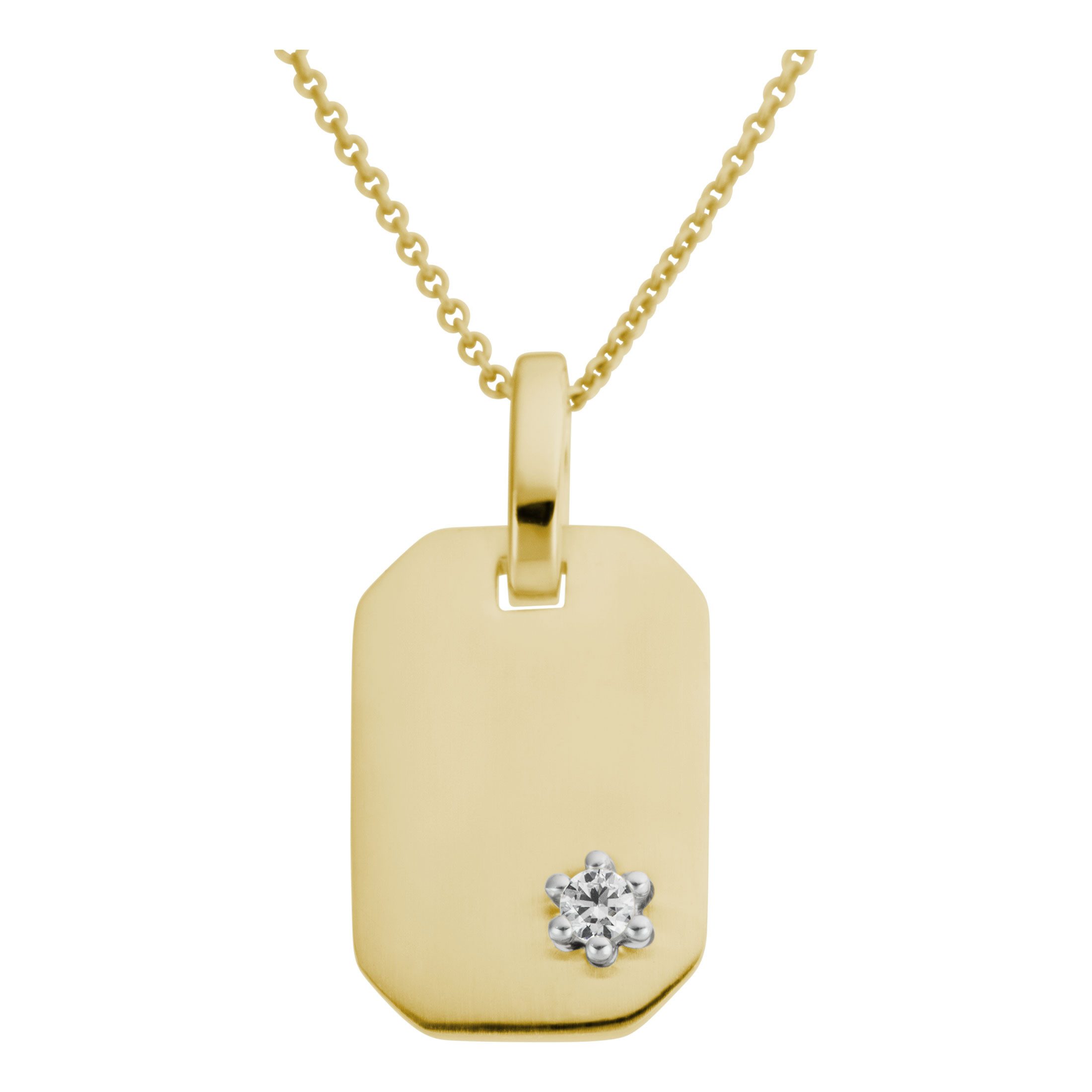 Kettenanhänger Schmuck Geschenk Gold 375 Halsschmuck Anhänger Platte