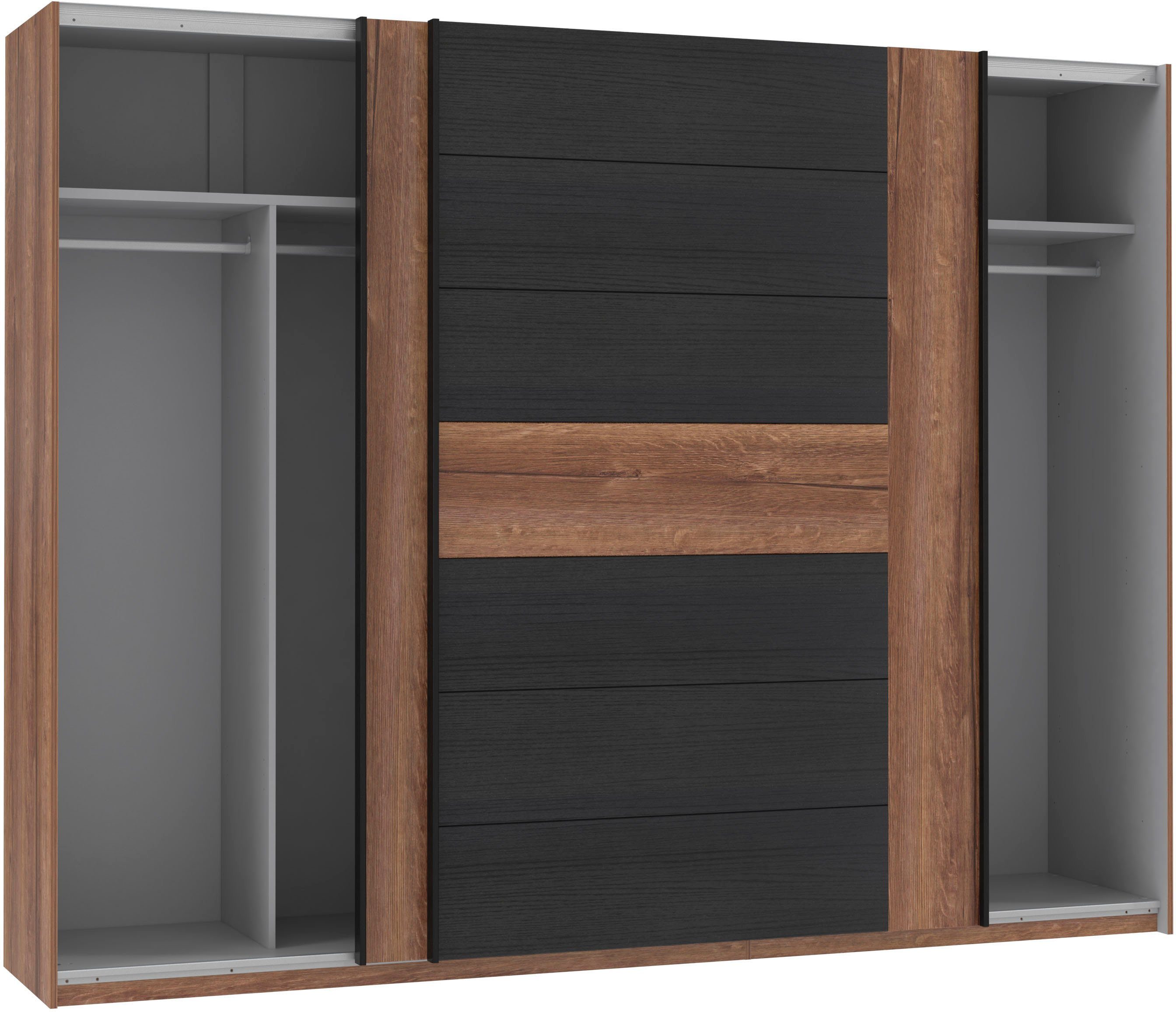 FORTE Schwebetürenschrank Bellevue, viel Stauraum mit schwarzen Metallgriffleisten, ca. 270x210cm – Bild 4 von 5
