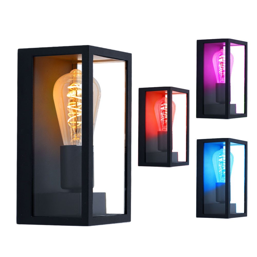 V-TAC LED Außen-Wandleuchte, Leuchtmittel inklusive, Warmweiß, Farbwechsel, Außenleuchte Wandleuchte dimmbar RGB LED Wandlampe Außenlampe