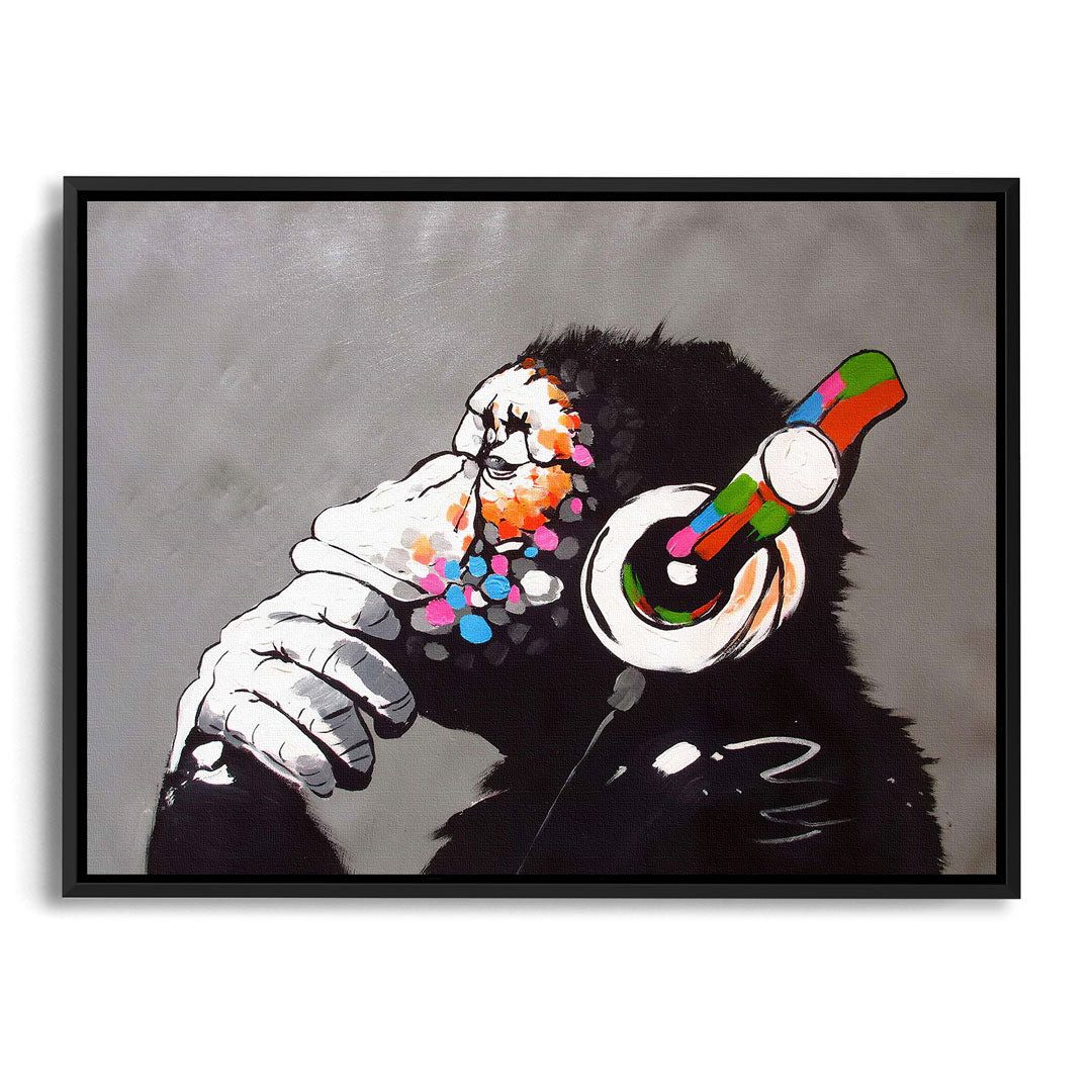 Wandbild Streetart Affe