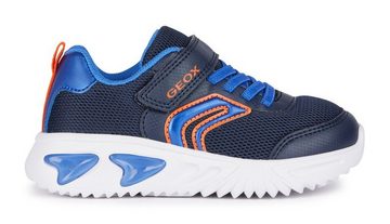 Geox J ASSISTER BOY C Sneaker mit cooler Blinkfunktion, Freizeitschuh, Halbschuh, Schnürschuh