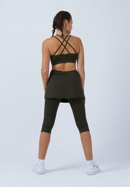 SPORTKIND Tennisrock 2-in-1 Skapri Rock mit Leggings Mädchen & Damen khaki