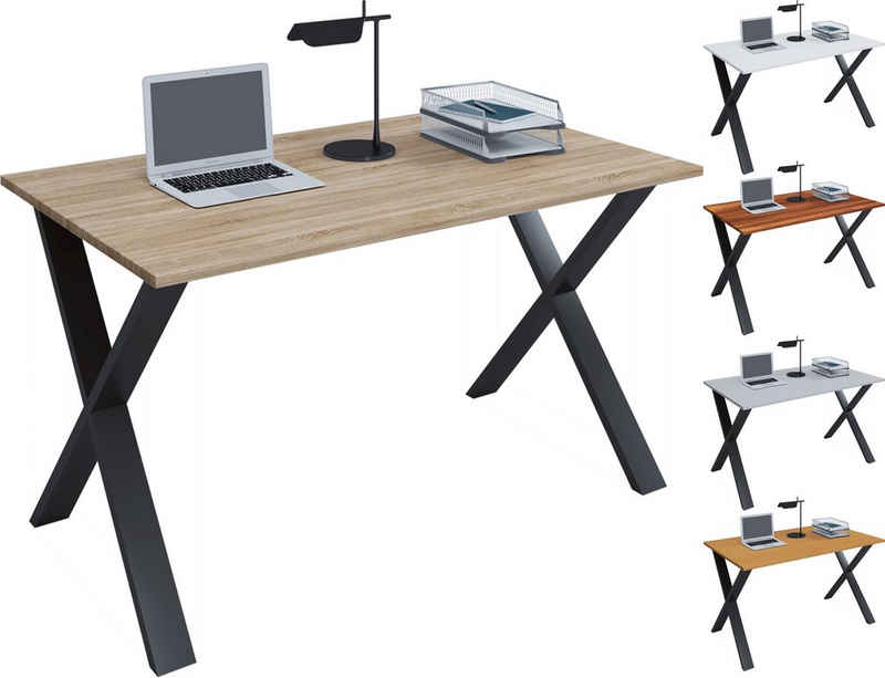 VCM Schreibtisch Büromöbel Schreibtisch Computertisch Lona X SW