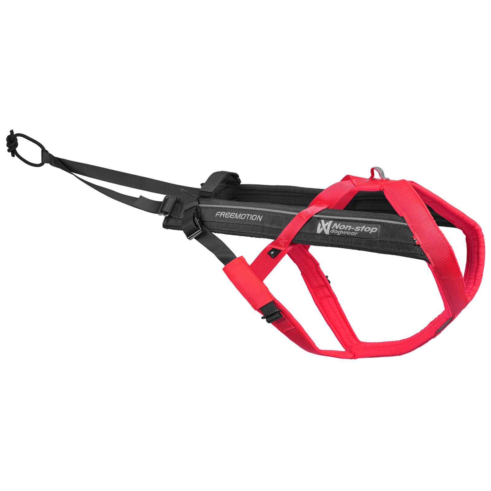 Non-stop dogwear Hunde-Powergeschirr FREEMOTION HARNESS 5.0 black/pink, verstellbares Hundezuggeschirr