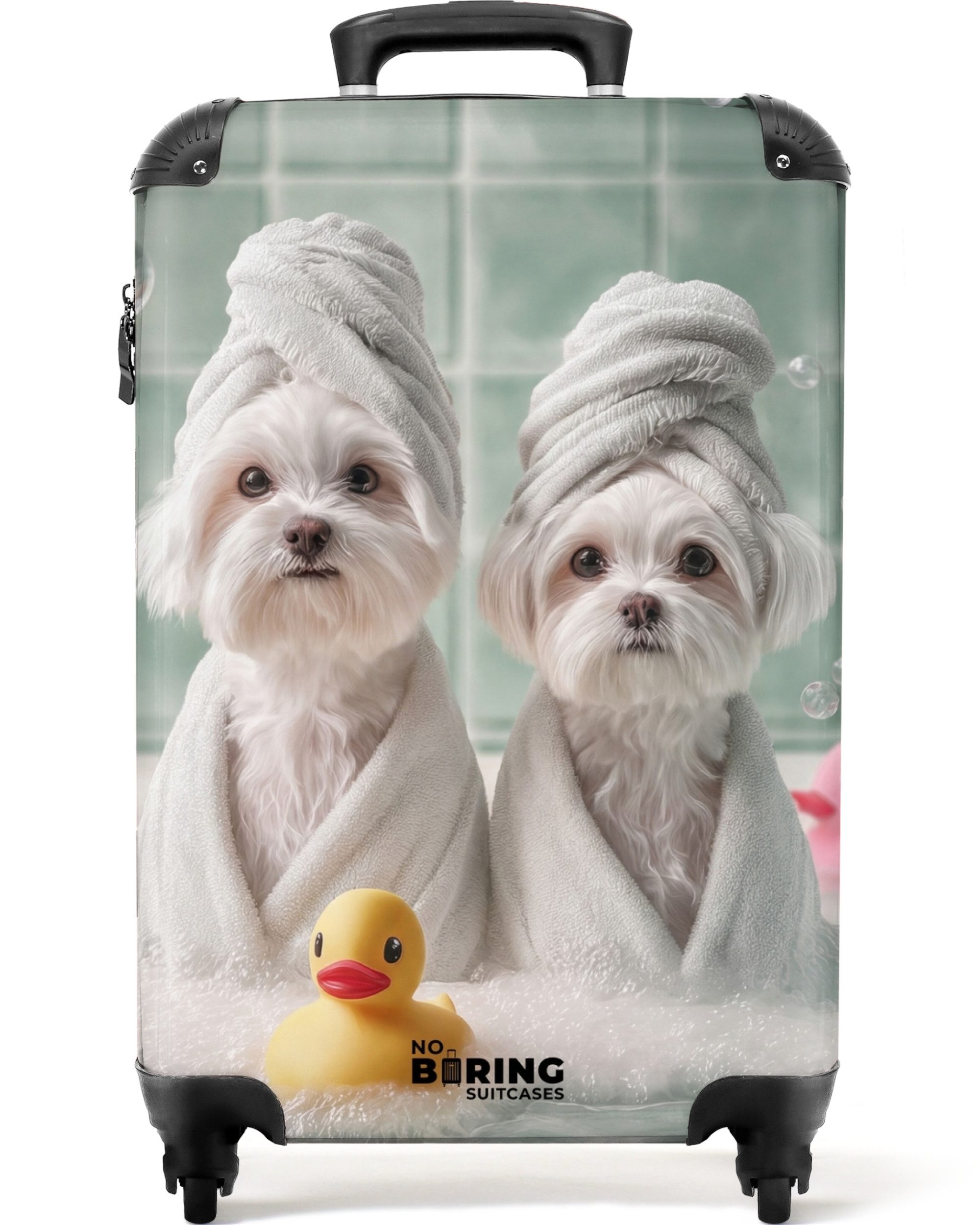 Hartschalen-Trolley Hunde - Badeentchen - Handtücher 55x35x20cm