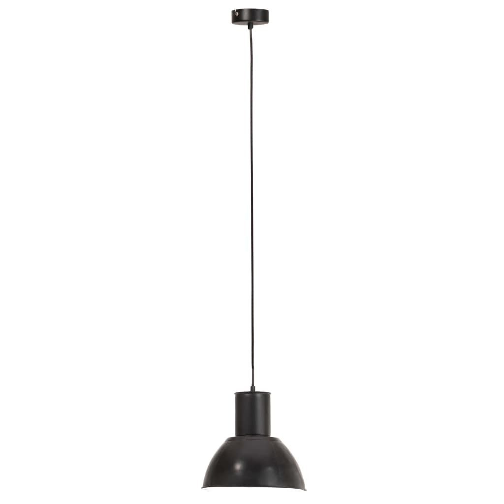 VidaXL Hängelampe Industriestil – Pendelleuchte Mit Mangoholz-Akzent, E27, 25W, Silber – Für Wohnzimmer & Esszimmer