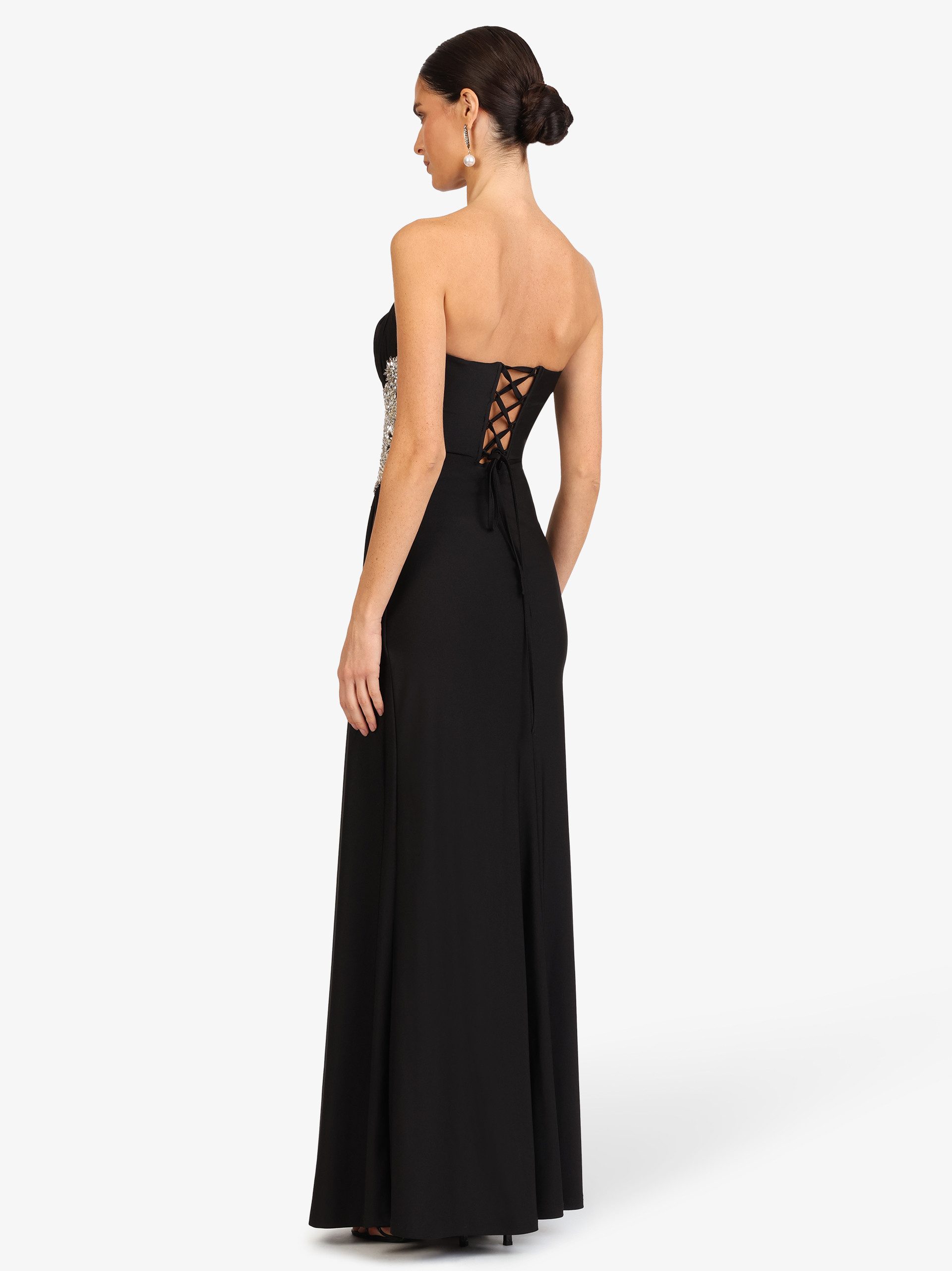 Kraimod Abendkleid mit Drapierung und Rücken-Schnürung