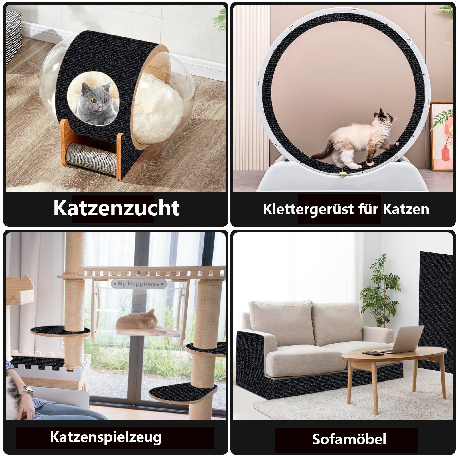 Ledander Kratzmatte Selbstklebende Kratzteppich Katze Wand Kratzschutz Sofa Schutz, Kratzmatte Couch Schutz von DIY Krallen Katzenteppich
