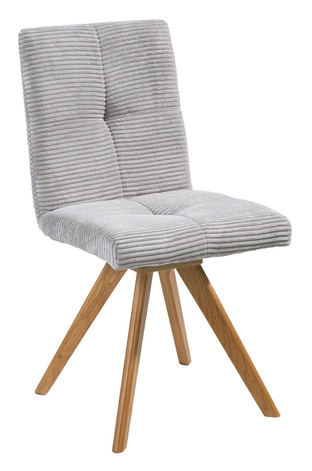 Polsterstuhl TOKIO, Drehbar, Braun, Hellgrau, Cordbezug, (1 St), Gestell au günstig online kaufen