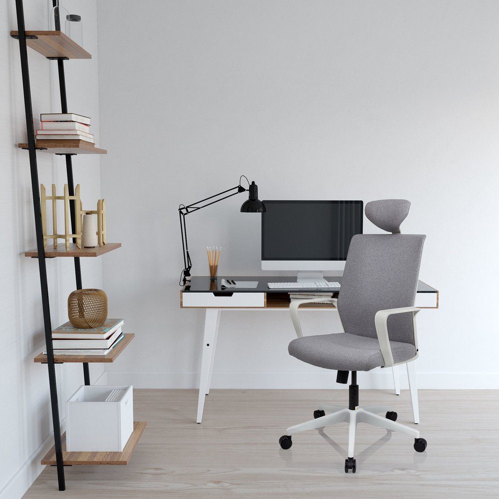 Home OFFICE Stoff ergonomisch Bürostuhl Armlehnen Drehstuhl MINO hjh Schreibtischstuhl mit Office St), (1