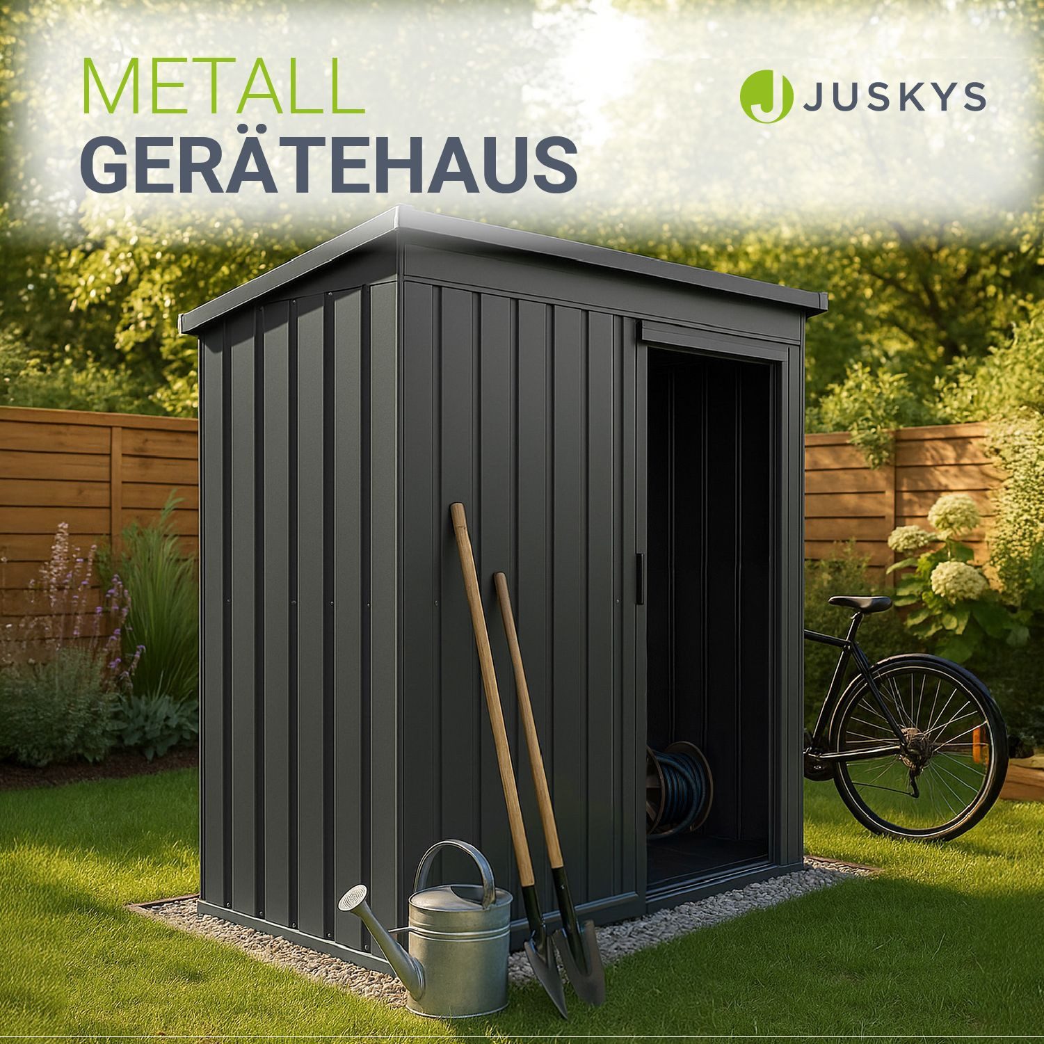 Juskys Gartenhaus S, BxT: 164x88 cm, günstig online kaufen