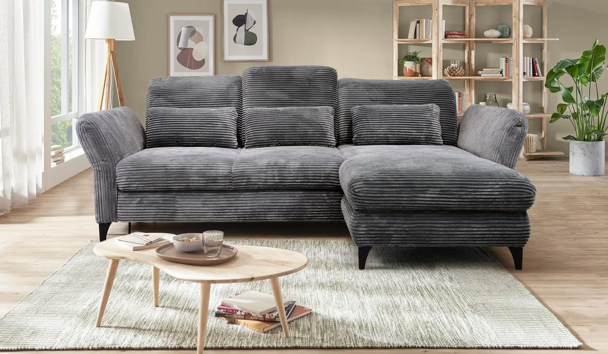 Hygger Möbelhaus Ecksofa Eva L-Form, B/T/H: günstig online kaufen