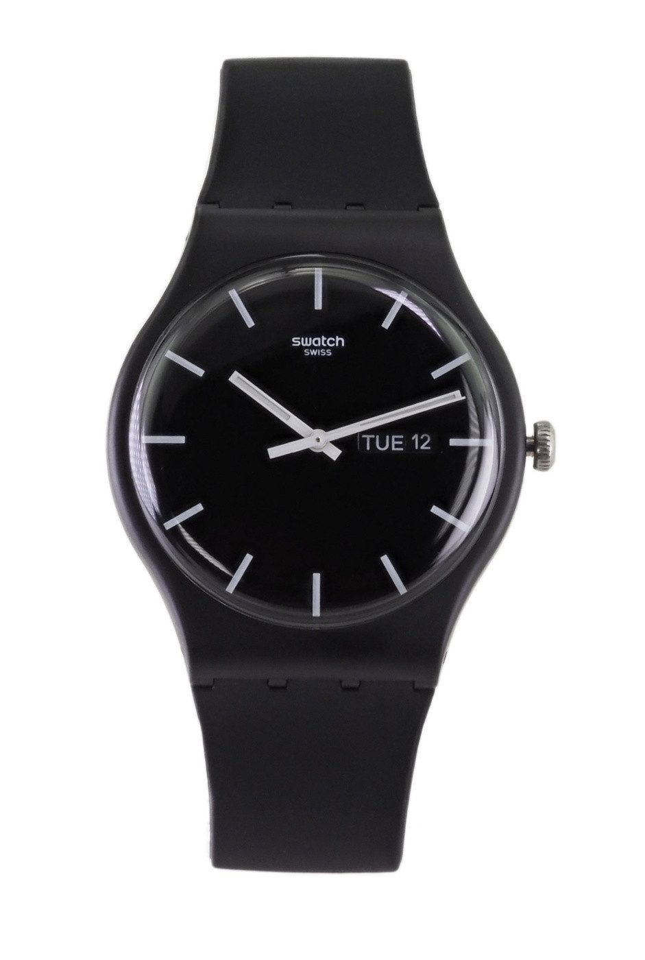 Swatch Quarzuhr Swatch Herren Quarz Uhr SUOB720 MONO BLACK X39, (Weiß)