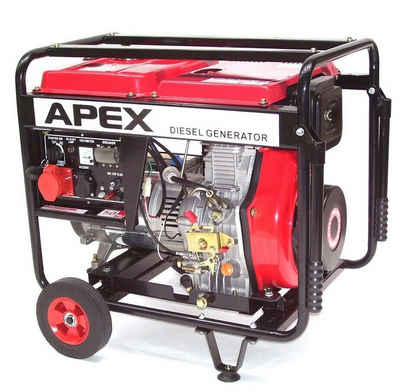 Apex Stromerzeuger »E-Start Diesel Stromerzeuger Generator 5500 400V Notstromaggregat 06281 Generator«, (1-tlg)