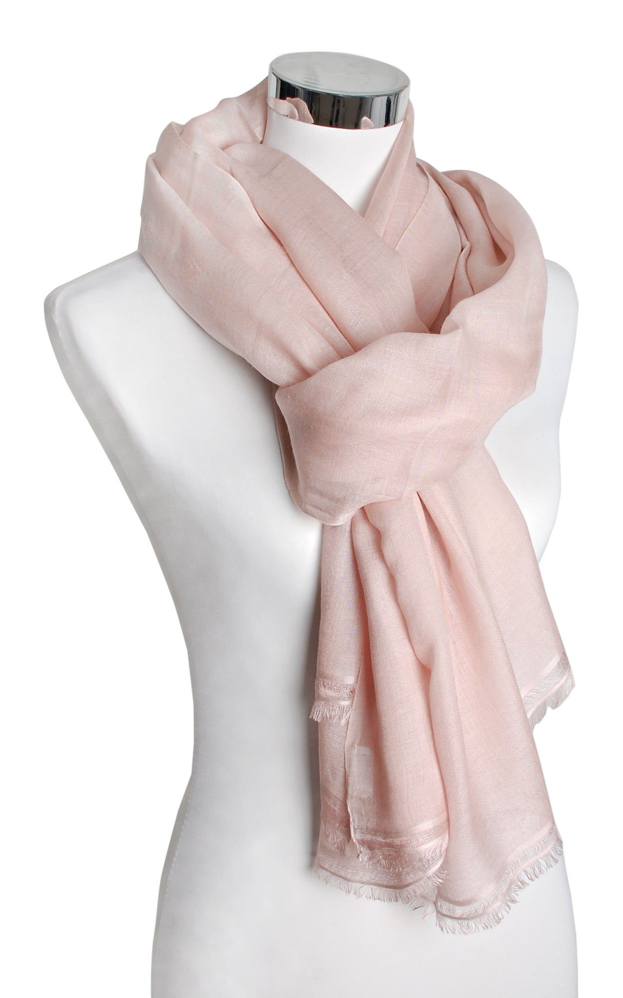 Bovari Pashmina Schal Damen - 70% Kaschmir 30% Seide - extra leicht / extra dünn, Sommerschal