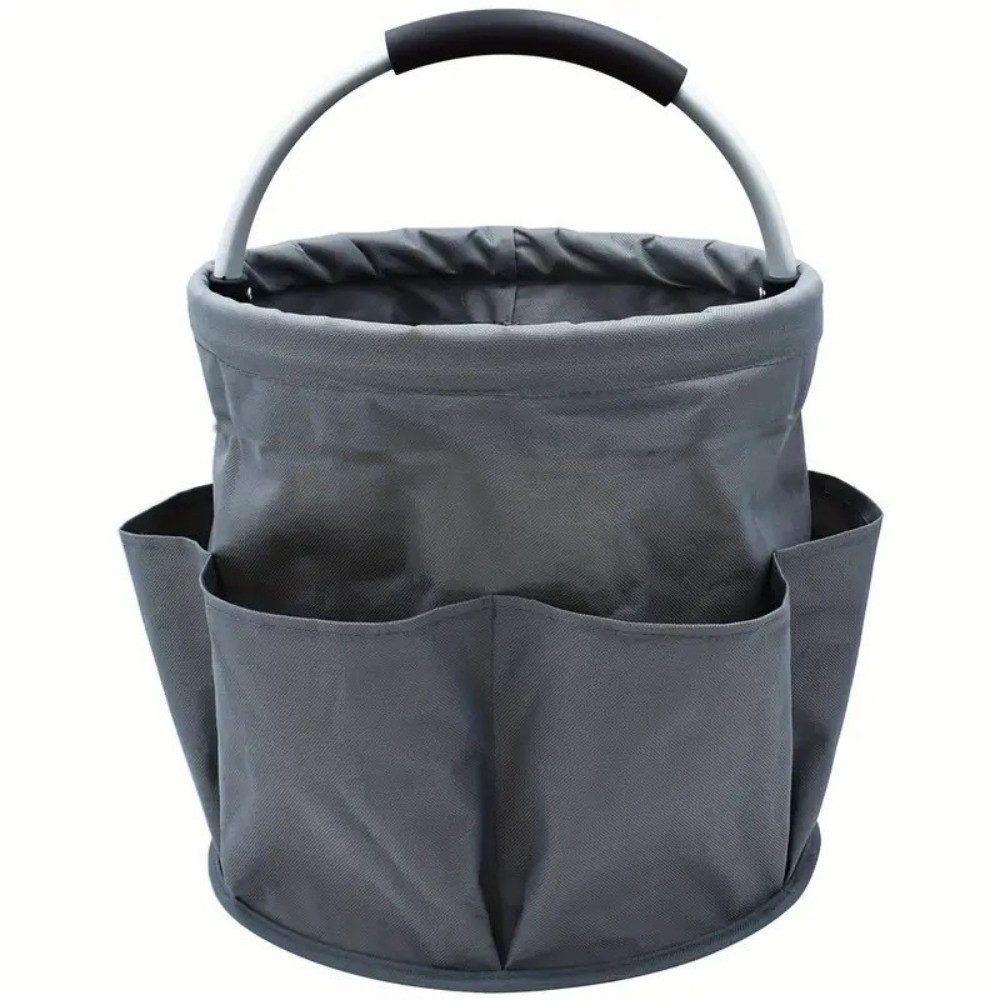 Blusmart Aufbewahrungskorb Tragbarer Gartentasche mit 6 Fächern (mit Griff, Werkzeugtasche, 17L große Aufbewahrungstasche), Für Autowäsche und Angeln, Gärten, Camping, Falteimer