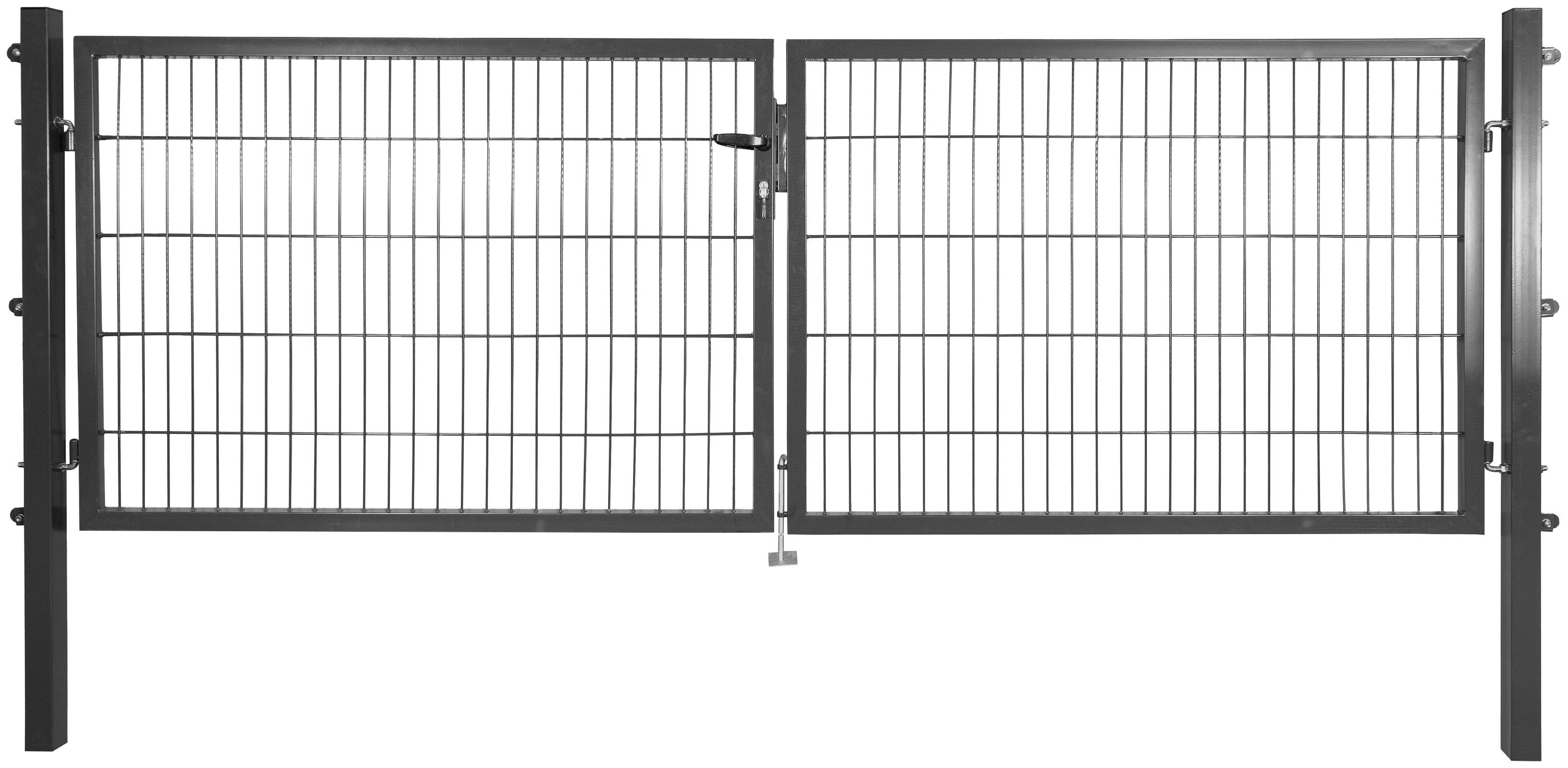 Arvotec Zaundoppeltür ESSENTIAL, Breite: 300 cm, Höhe: 80 - 200 cm, zum Einbetonieren