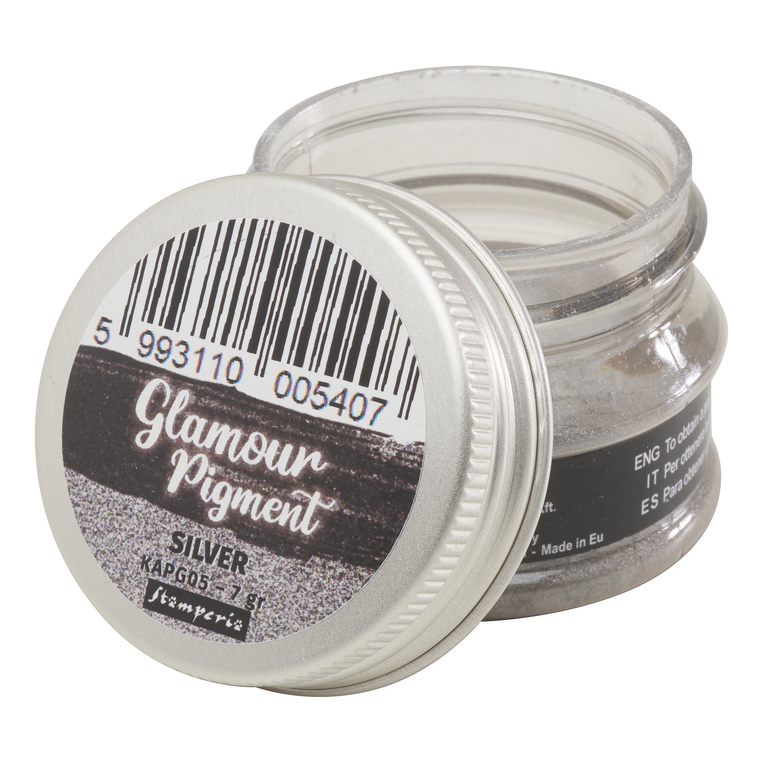 Stamperia Effekt-Zusatz Glamour Pigment, 7 Silver g