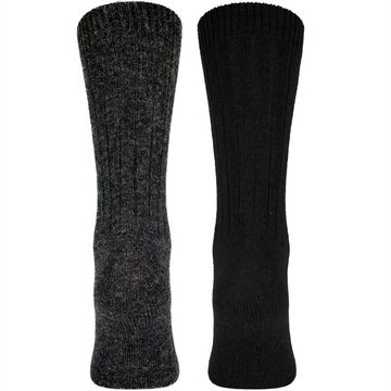 Black Snake Socken 2 Paar warme Socken aus Schafwolle mit Alpaka (2-Paar)