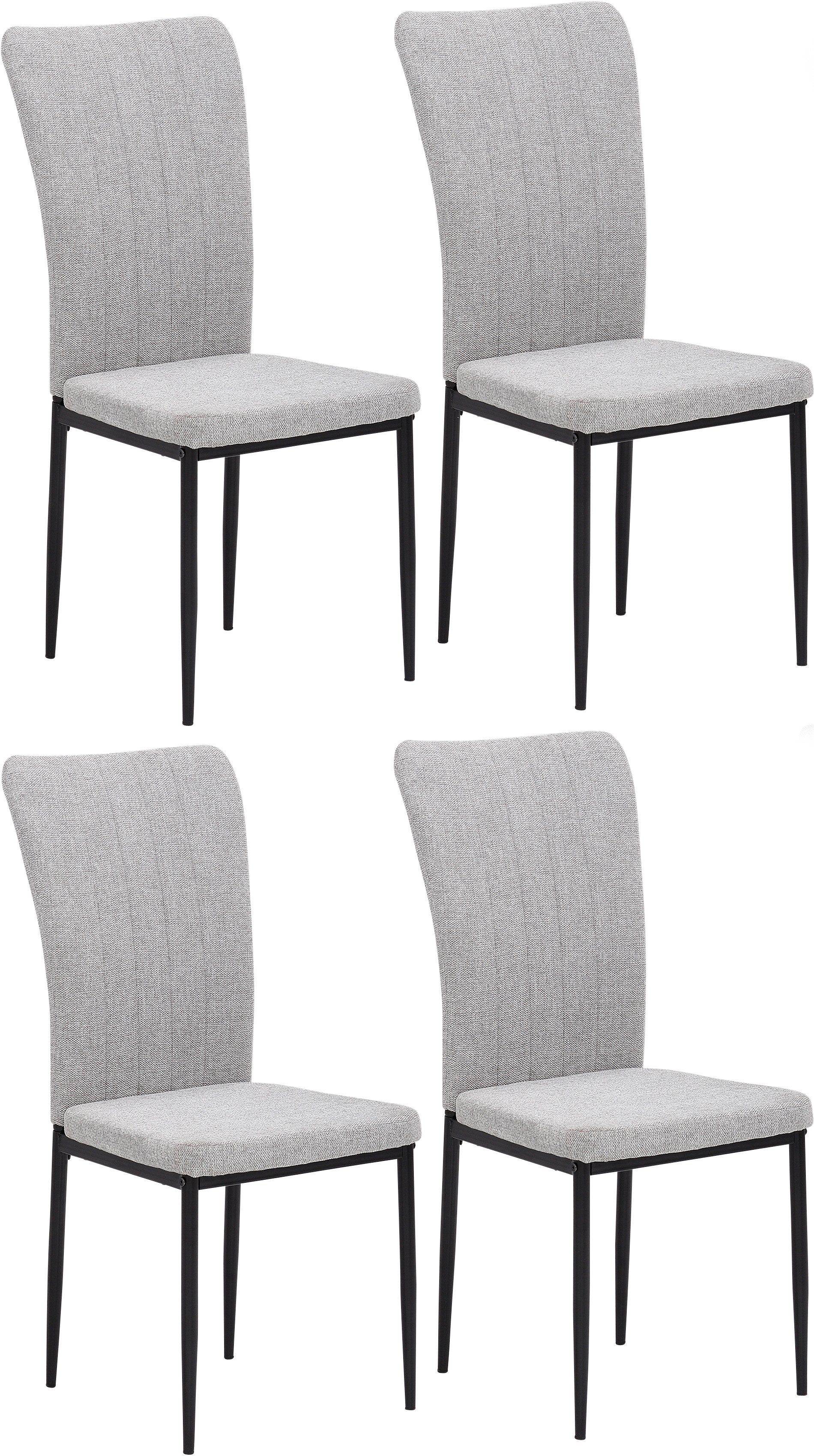 Home affaire 4-Fußstuhl Bergamo (Set, 4 St), erhältlich in Samt, Vintage-Mikrofaser und Webstoff in vielen Farben