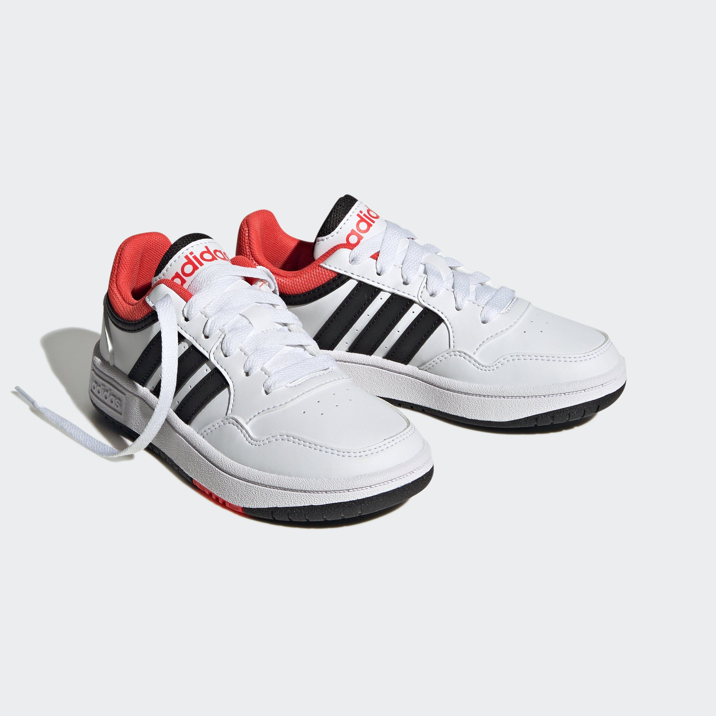 adidas / Red Core White Cloud / Bright Black Sneaker HOOPS Sportswear