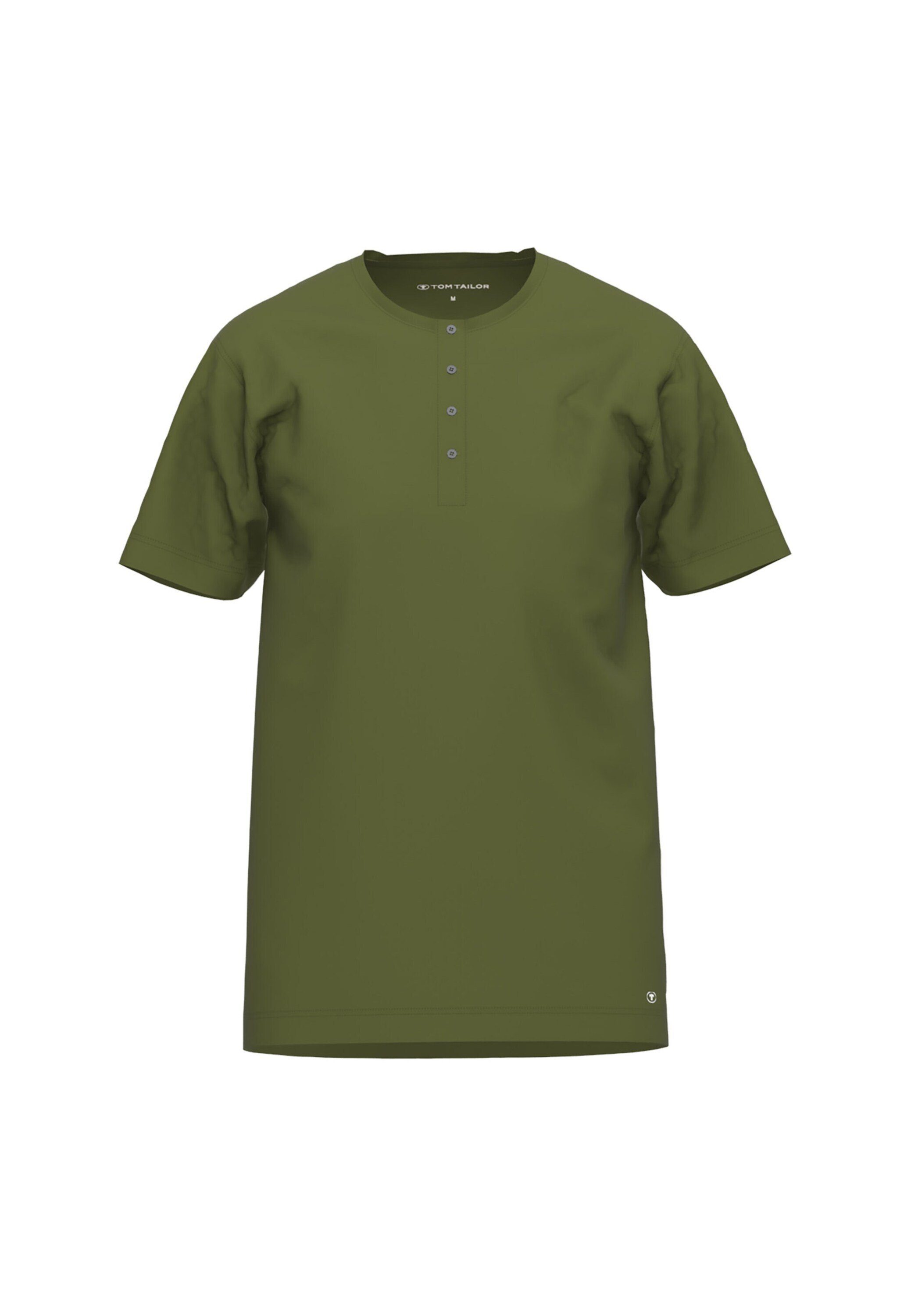 grün-dunkel-uni TOM (1-tlg) TAILOR T-Shirt