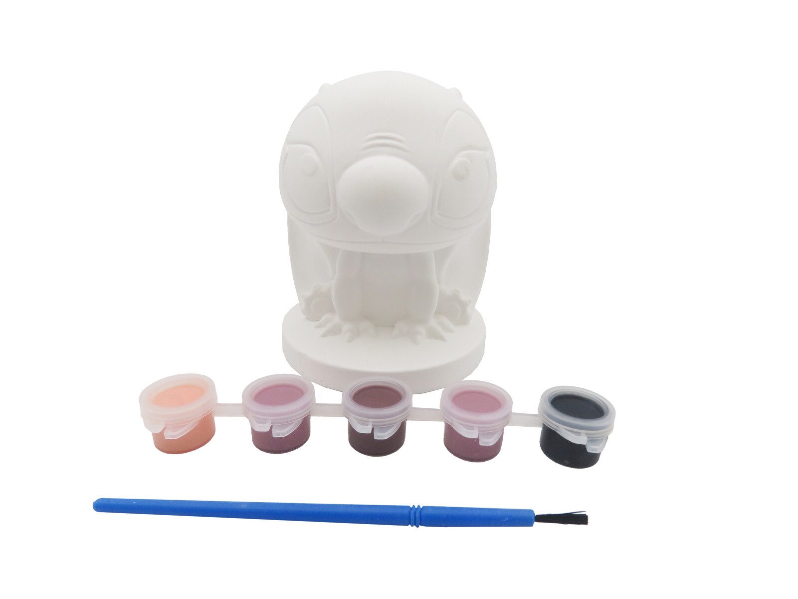 Lilo & Stitch Kreativset Gipsfigur zum Bemalen Kinder Bastelset mit 5 Farben und Pinsel