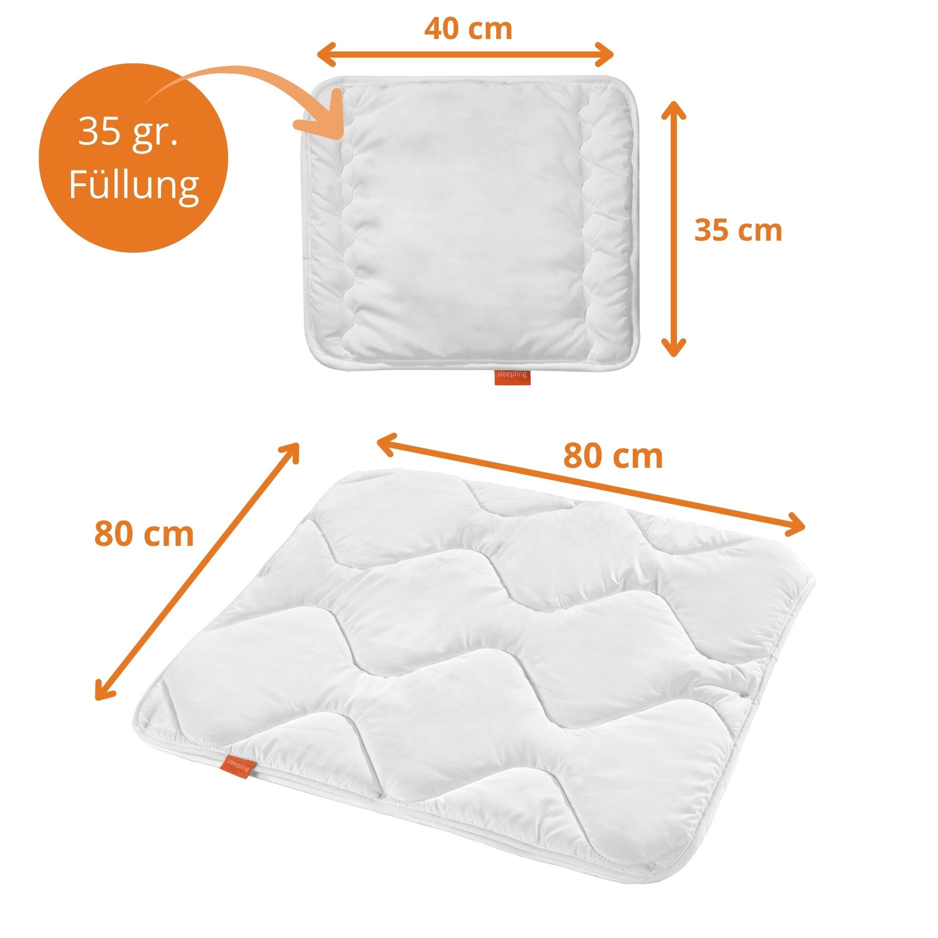 sleepling Kinderbettdecke + Microfaserkissen Babybetten Set, Bettdecke 100 günstig online kaufen
