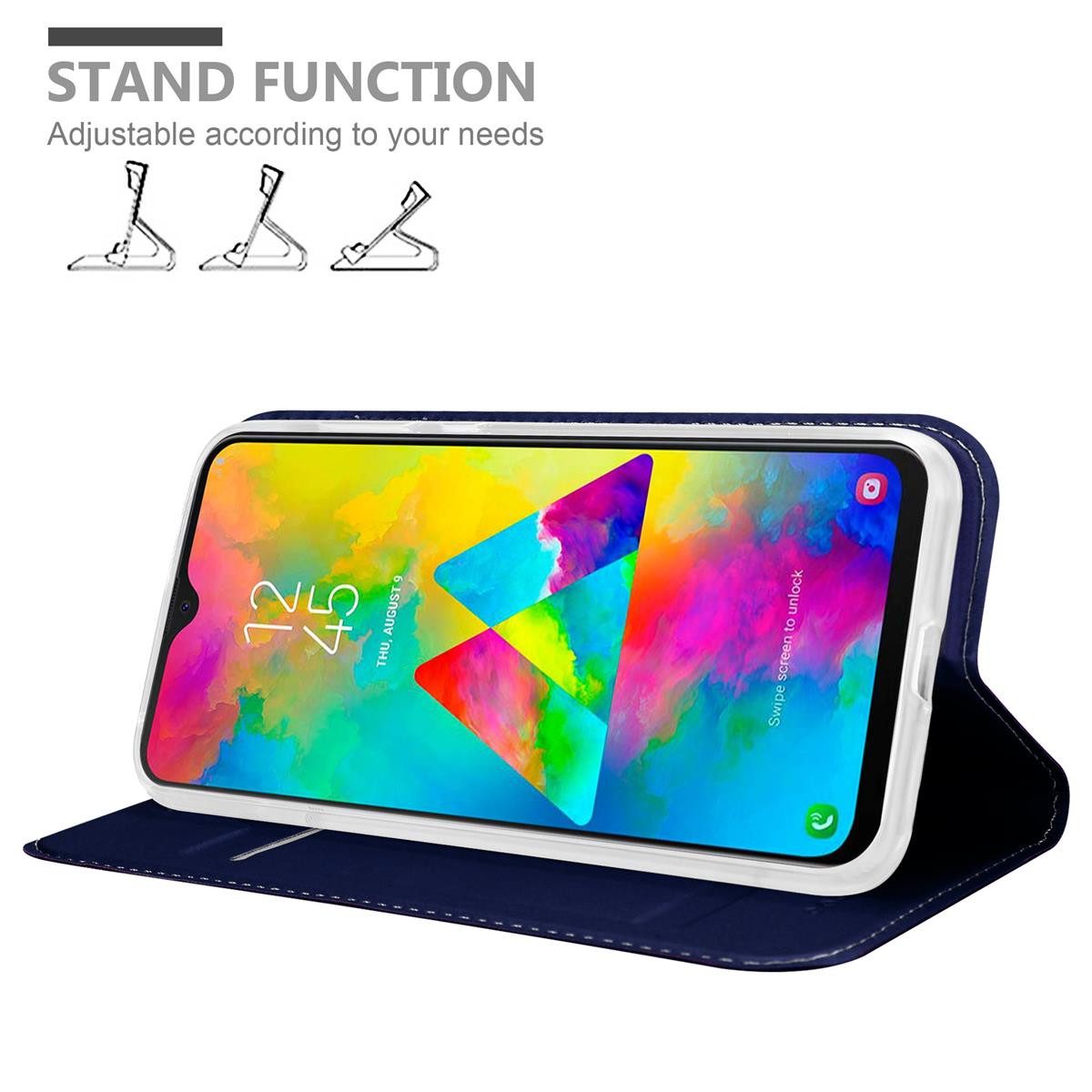 Cadorabo Handyhülle für Samsung Galaxy M20 Hülle Samsung Galaxy M20, Schutzhülle Hülle mit Standfunktion, Magnetverschluss und Kartenfach